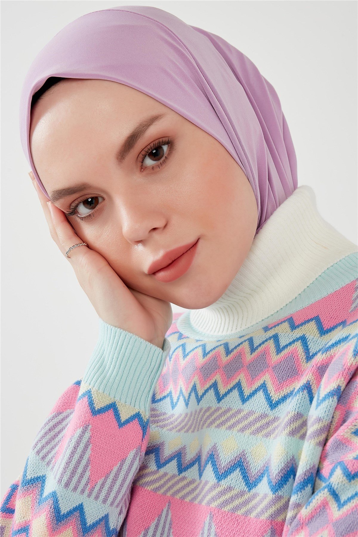 Çıtçıtlı Bone Lila