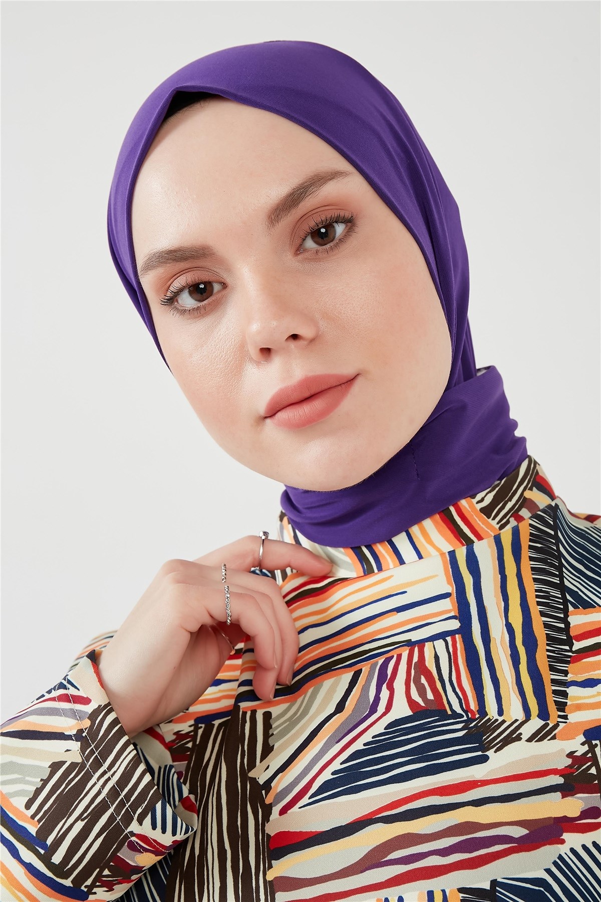 Çıtçıtlı Bone Mor