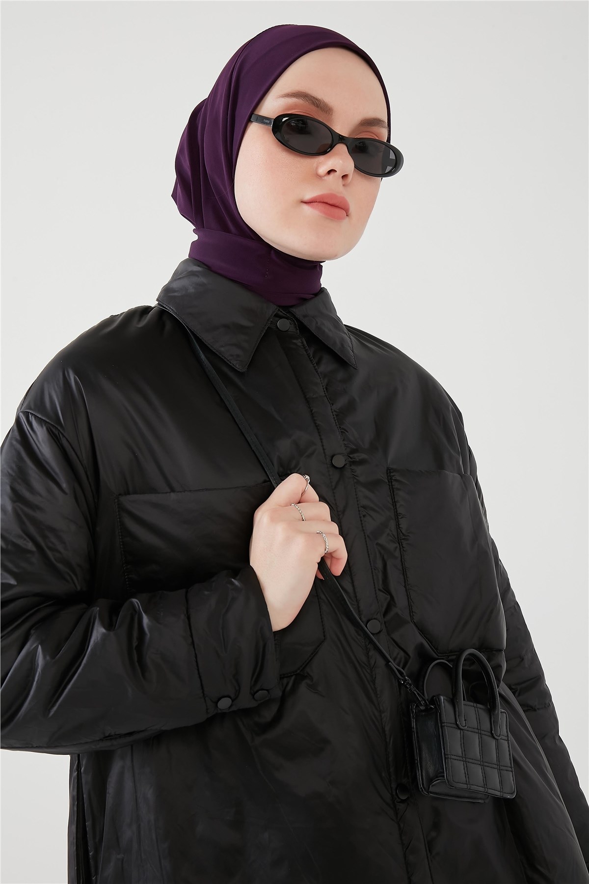 Çıtçıtlı Bone Patlıcan Moru