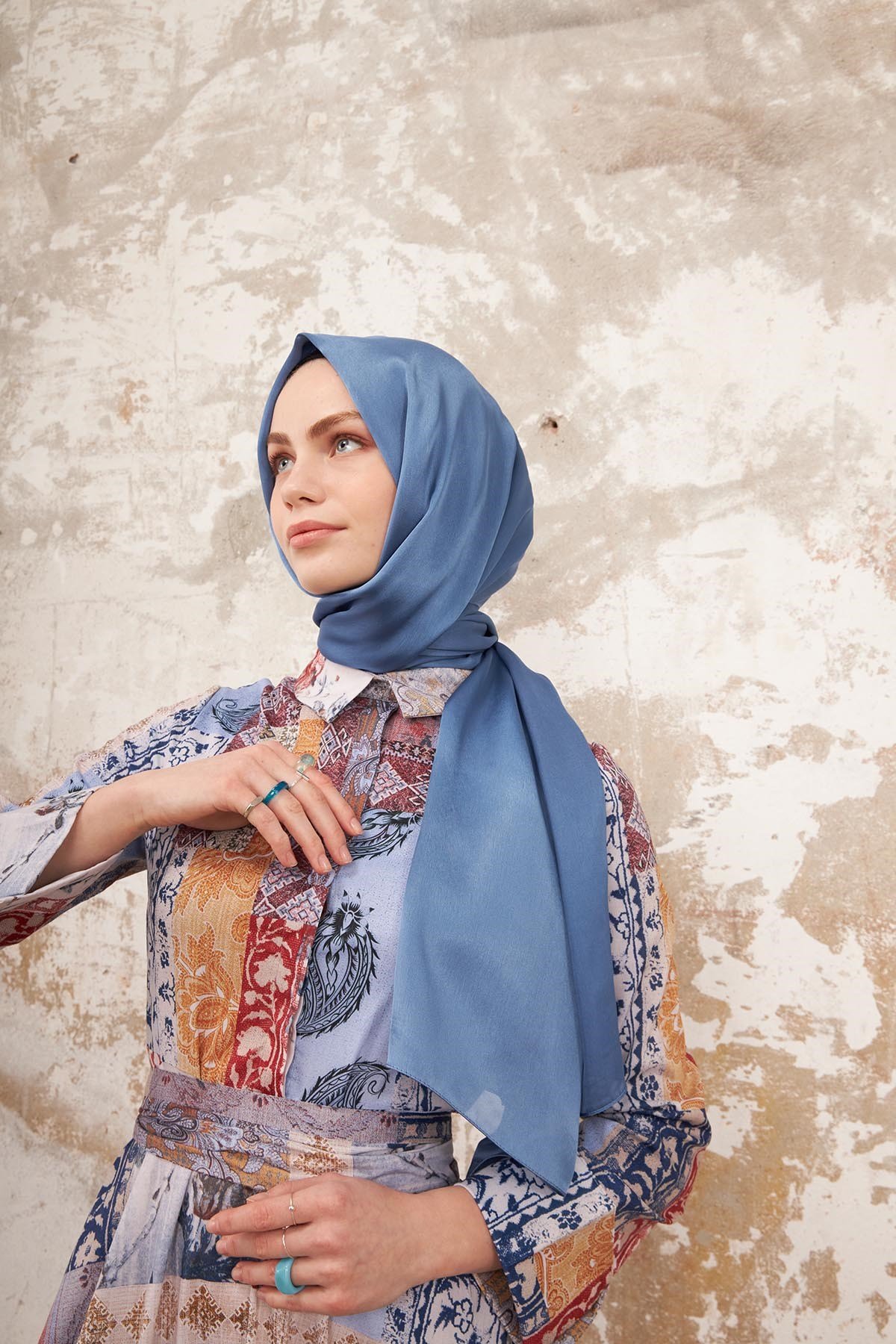 LUXE ŞAL - GÖK MAVİSİ