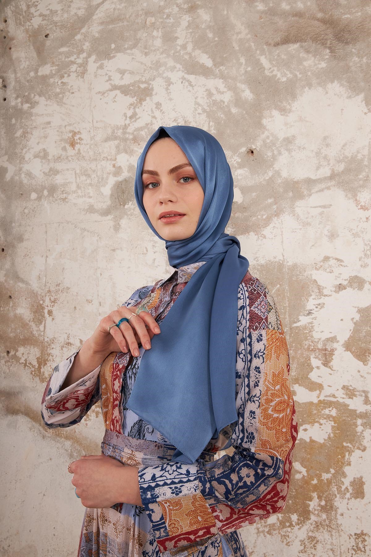 LUXE ŞAL - GÖK MAVİSİ