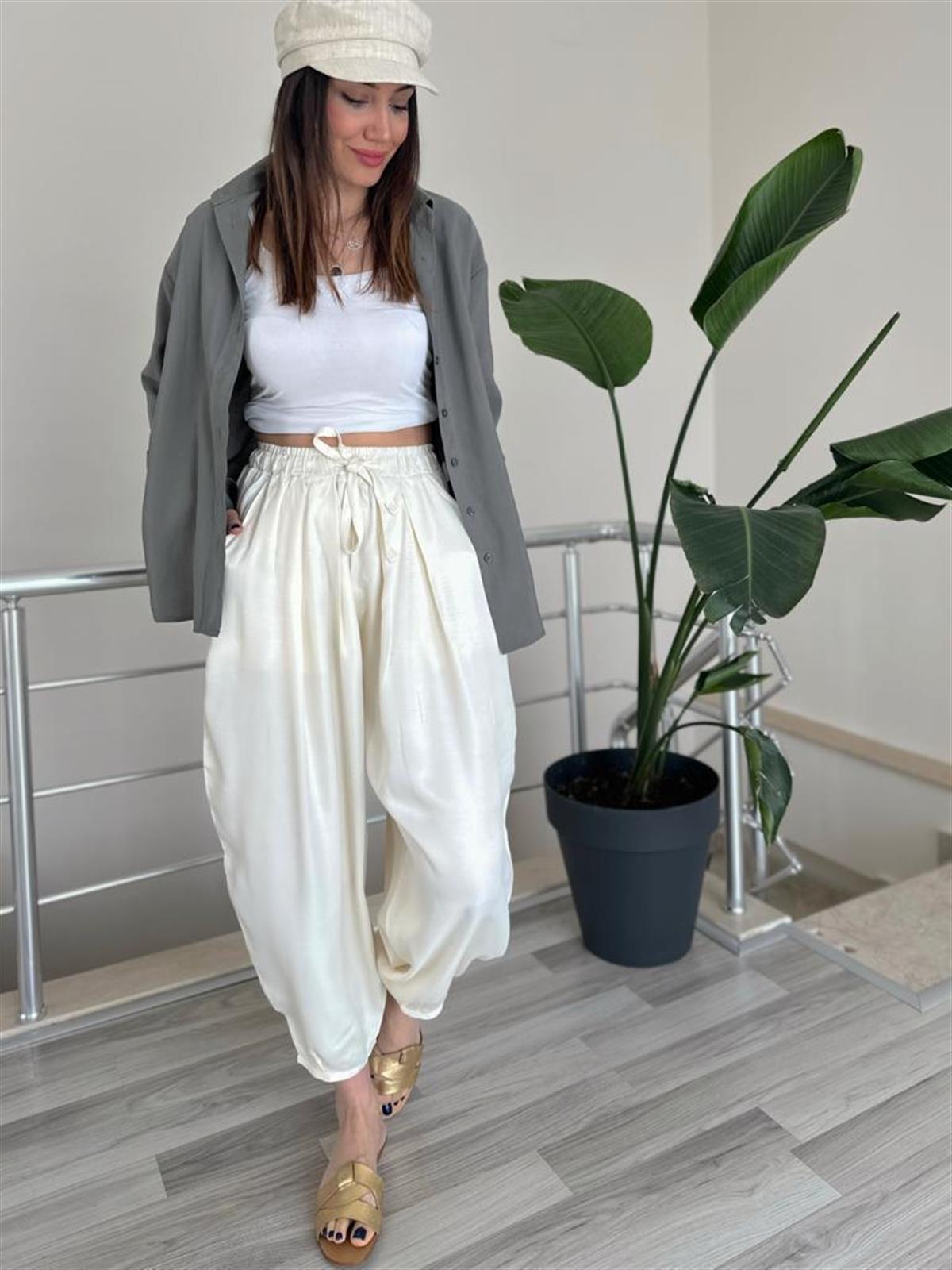 Haki Modal Kumaş Gömlek