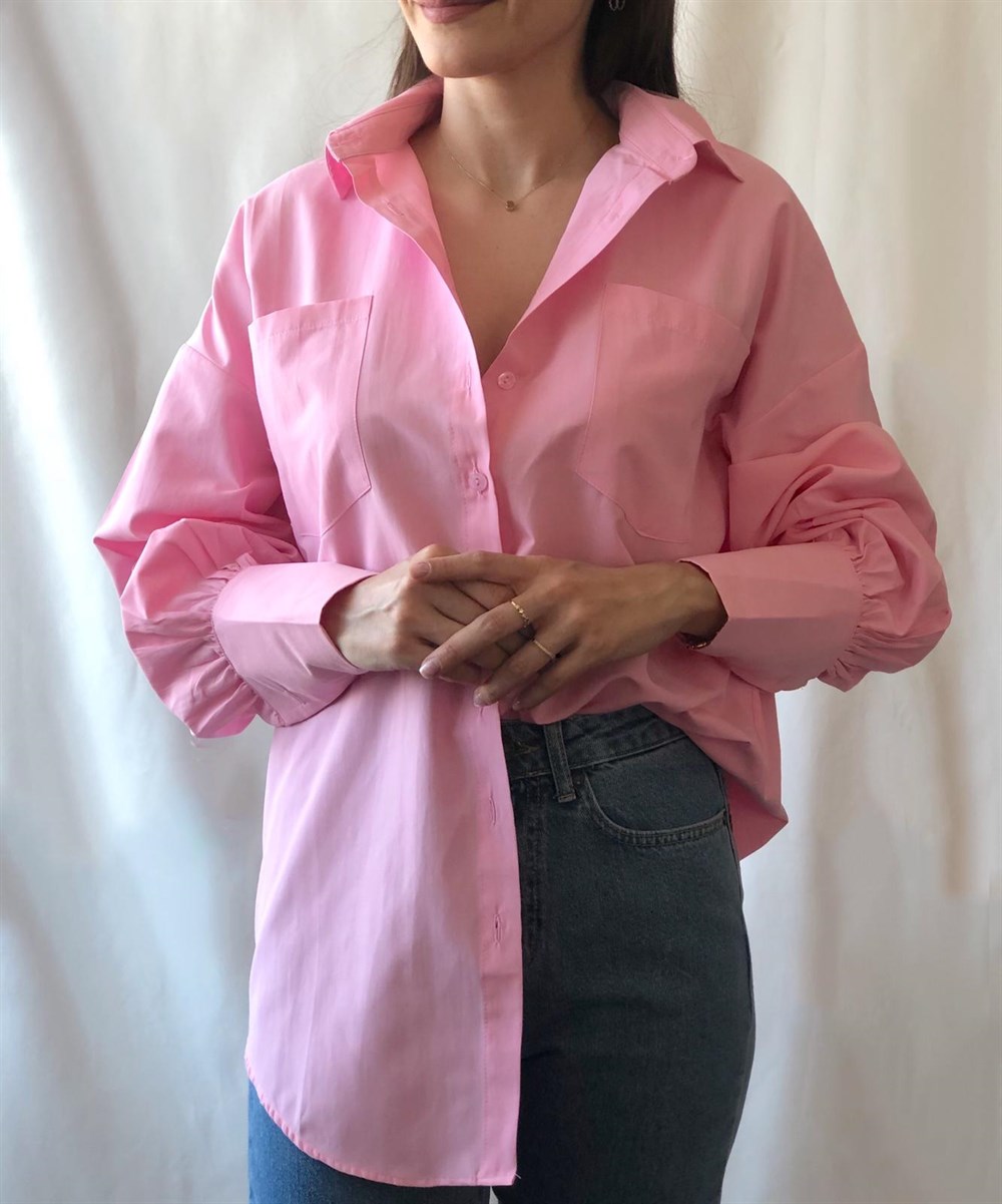 Pembe Cotton Gömlek
