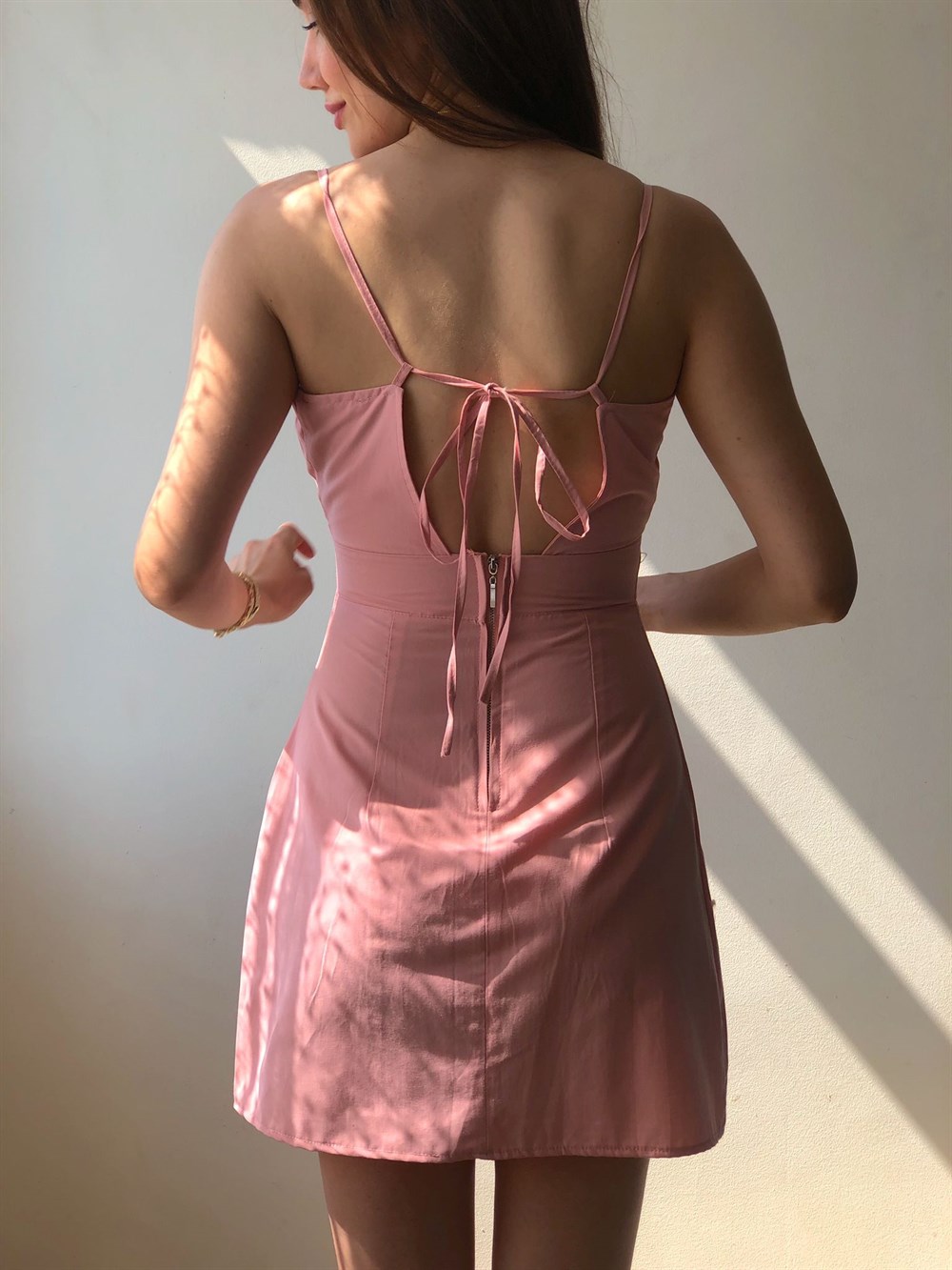 Pembe Mini Elbise