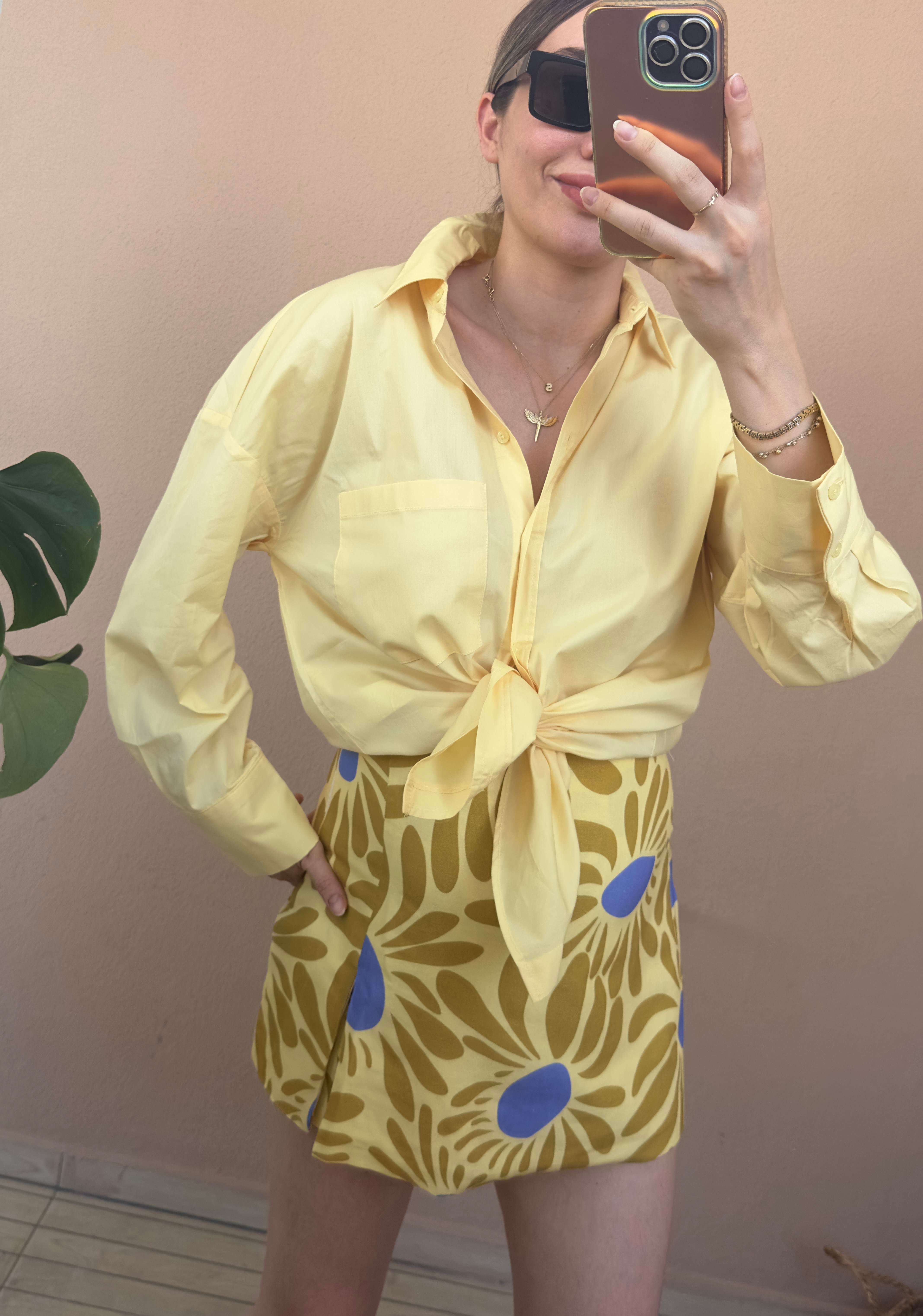 Sarı Cotton Gömlek