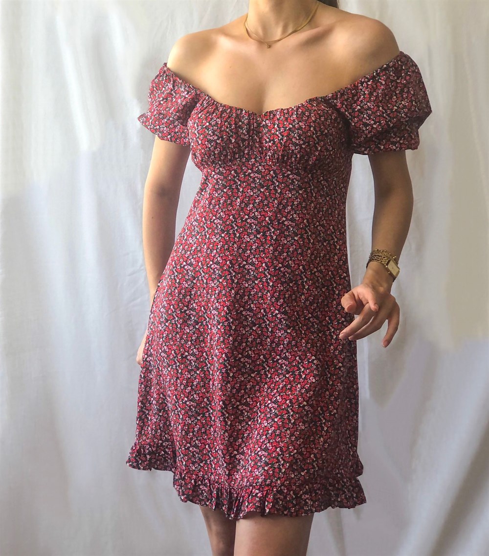 Viskon Dizüstü Çıtır Elbise