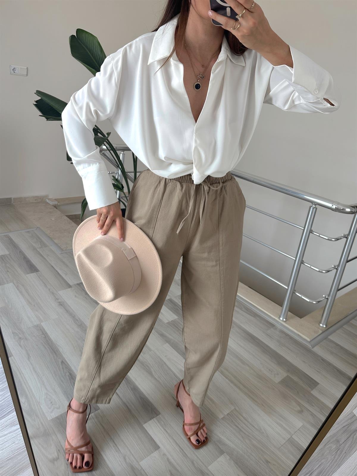 Vizon Gabardin Pantolon 