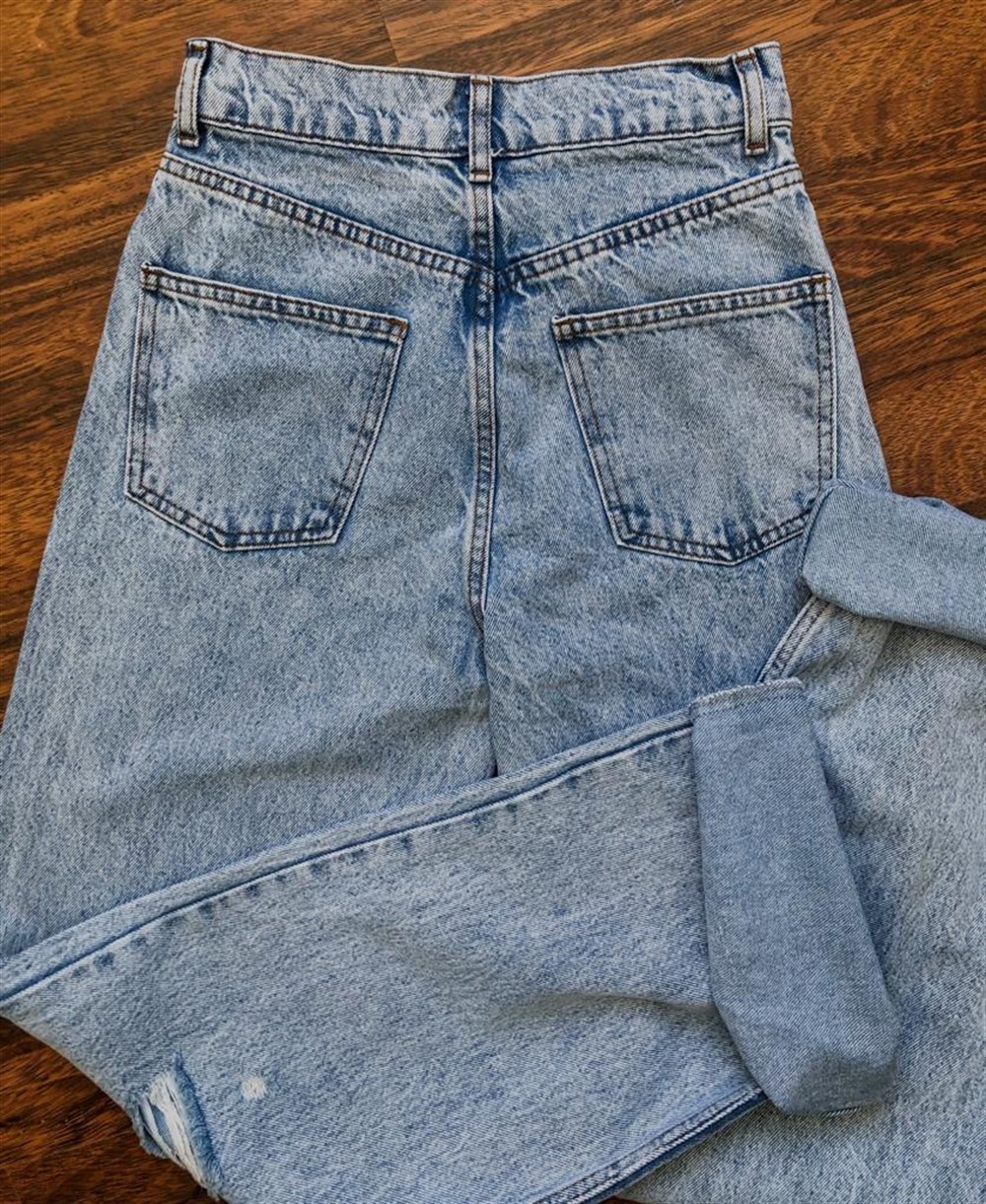 Yıkamalı palazzo jean