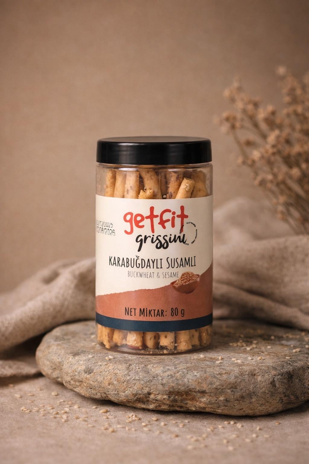Glutensiz Karabuğdaylı Susamlı Grissini 80 g