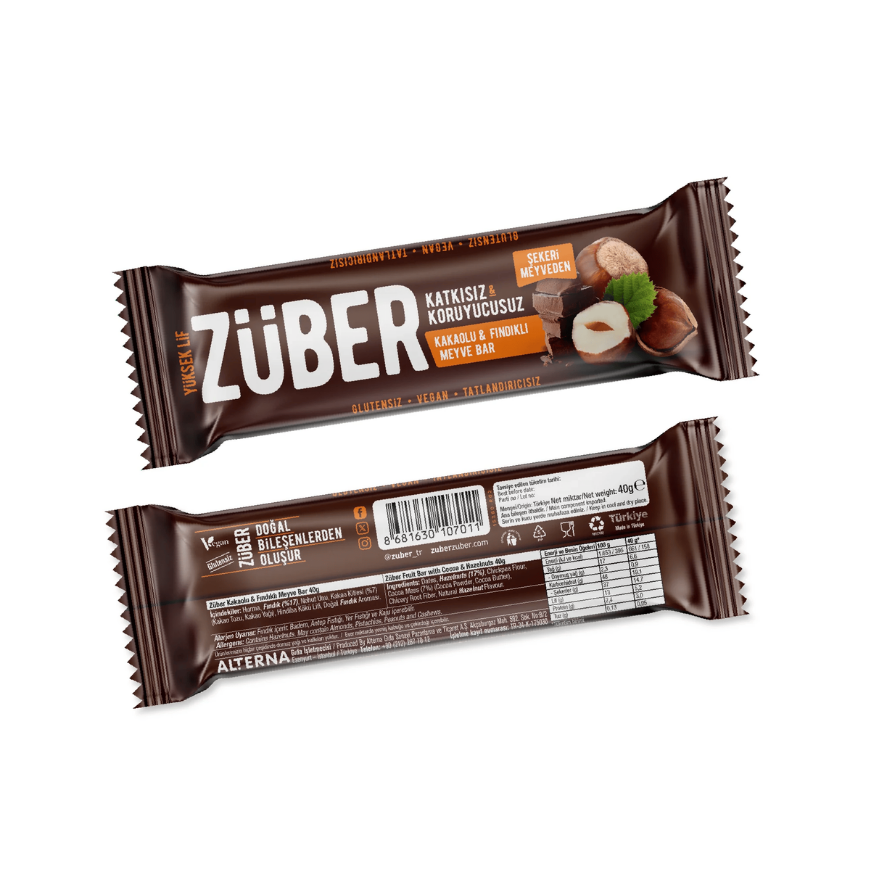 Kakaolu - Fındıklı Meyve Bar 40 g