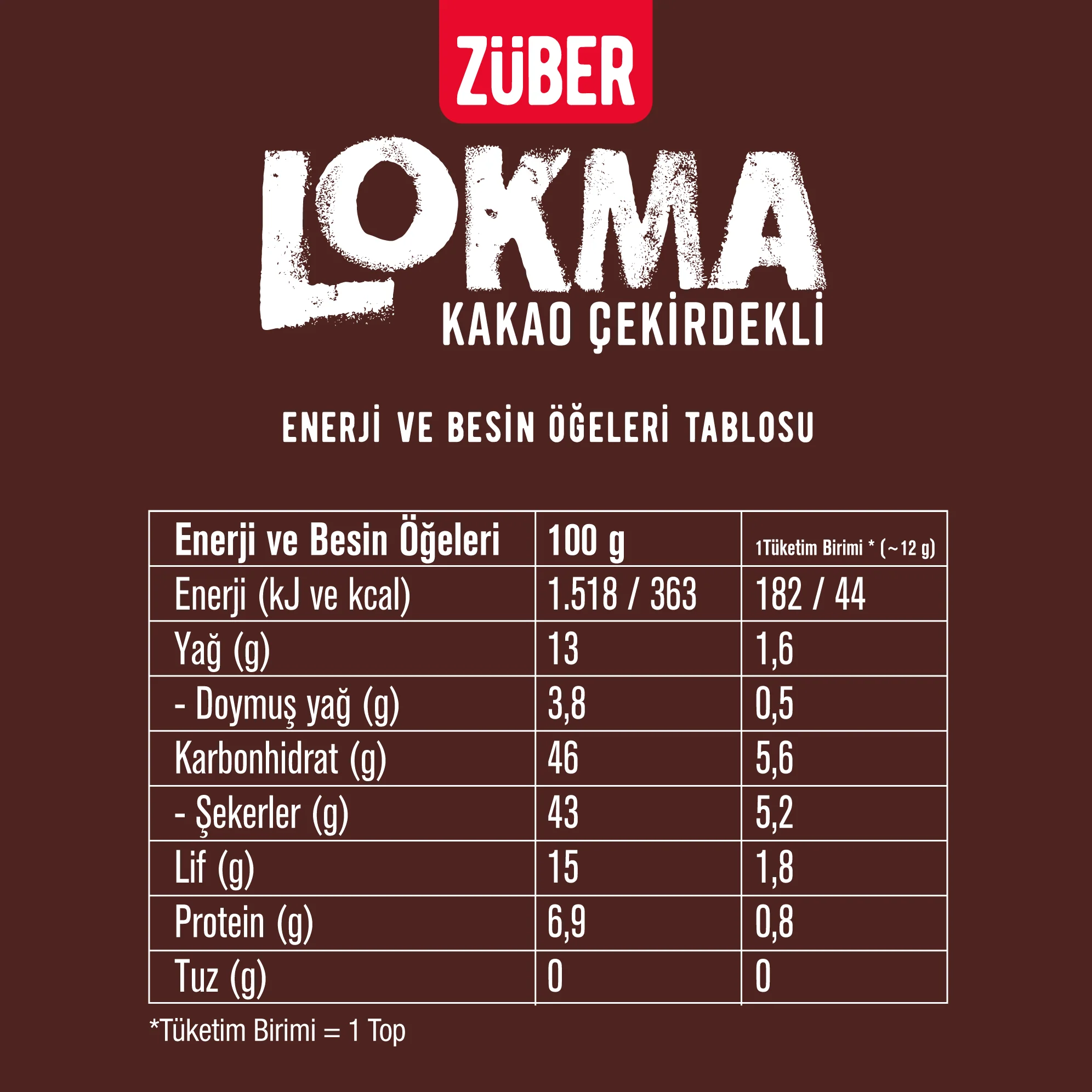 Lokma Kakao Çekirdekli 96 g