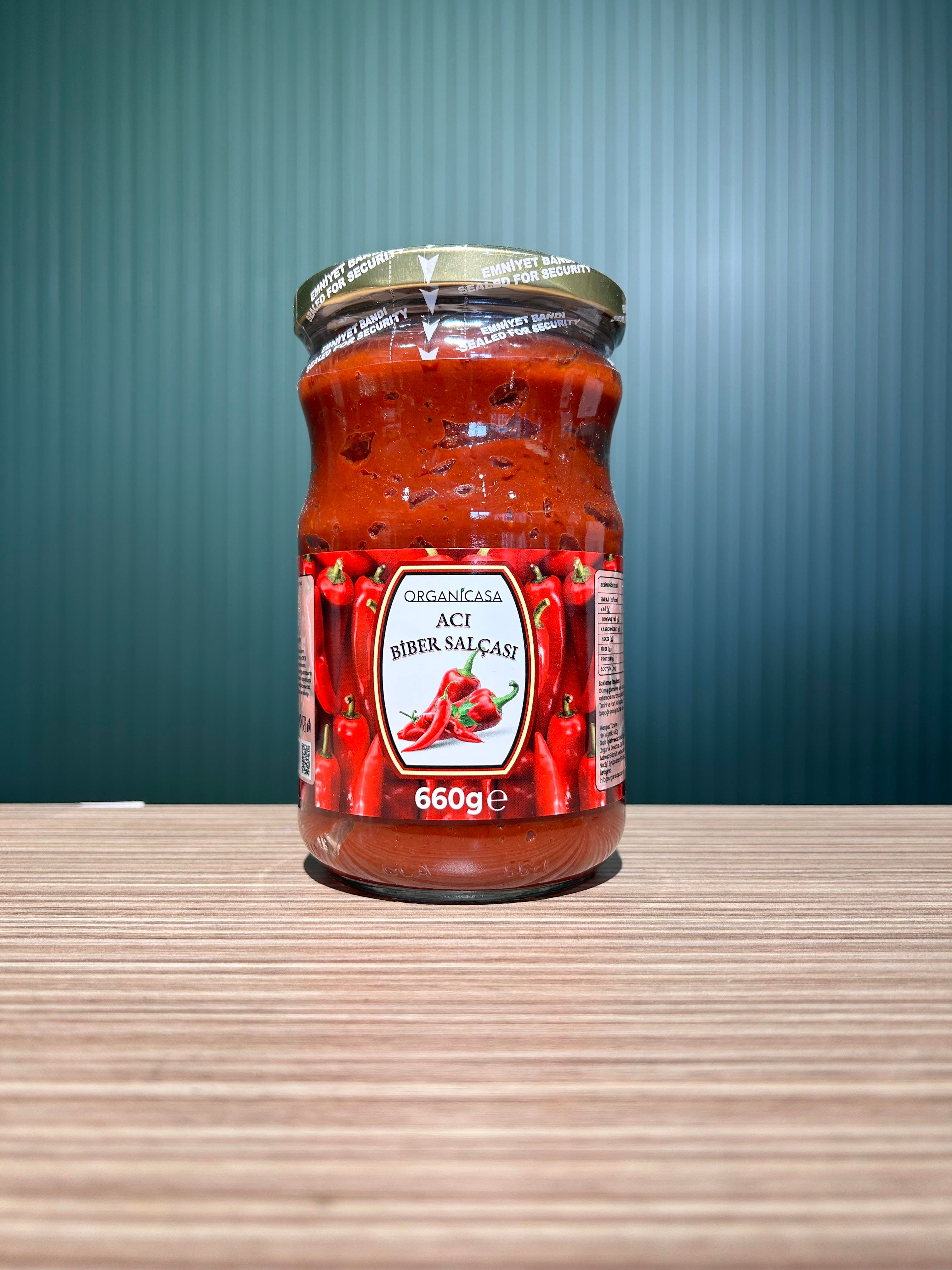 Organik Acı Biber Salçası 660 g