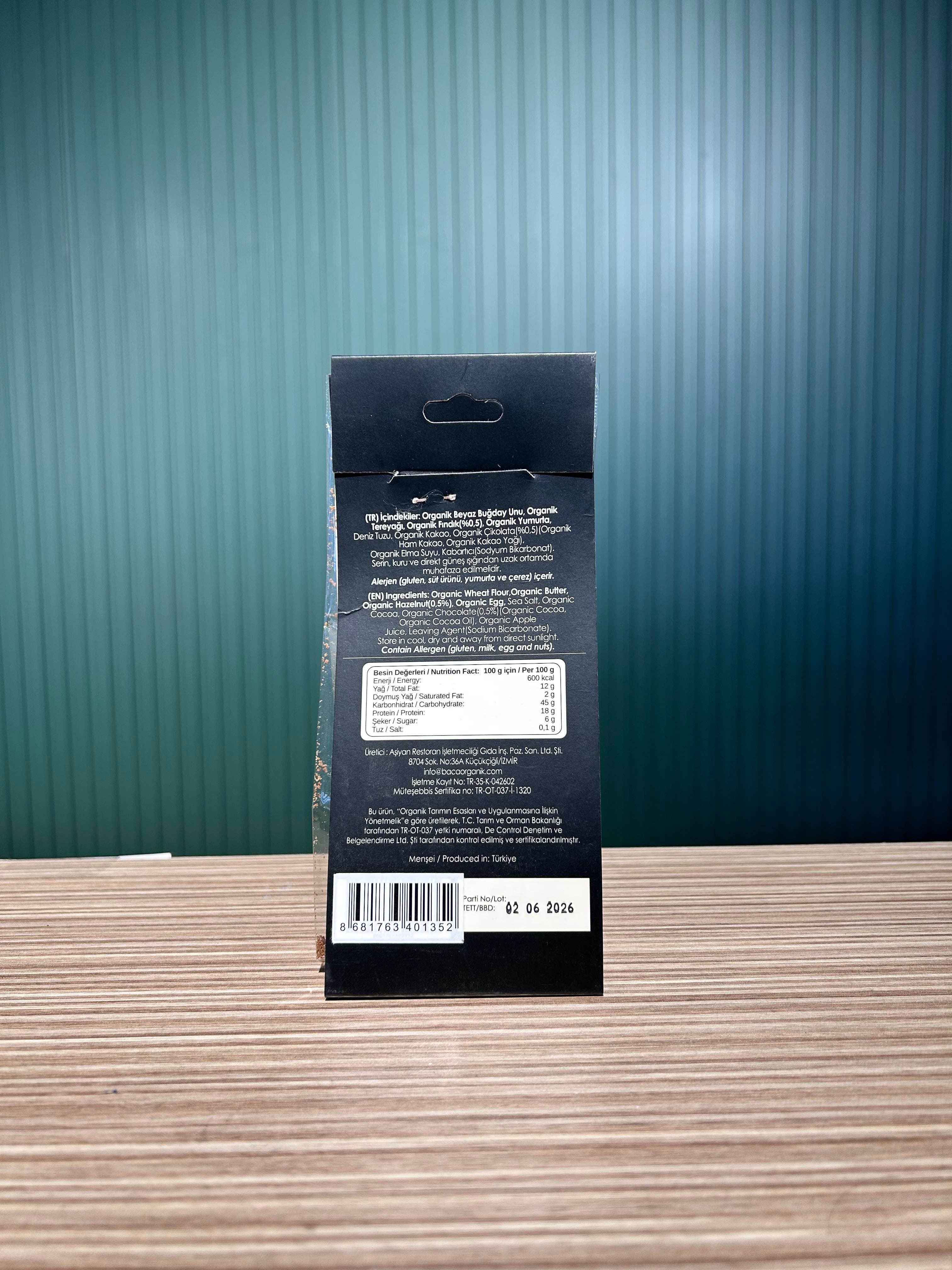 Organik Çikolatalı Fındıklı Biscotti 55 g