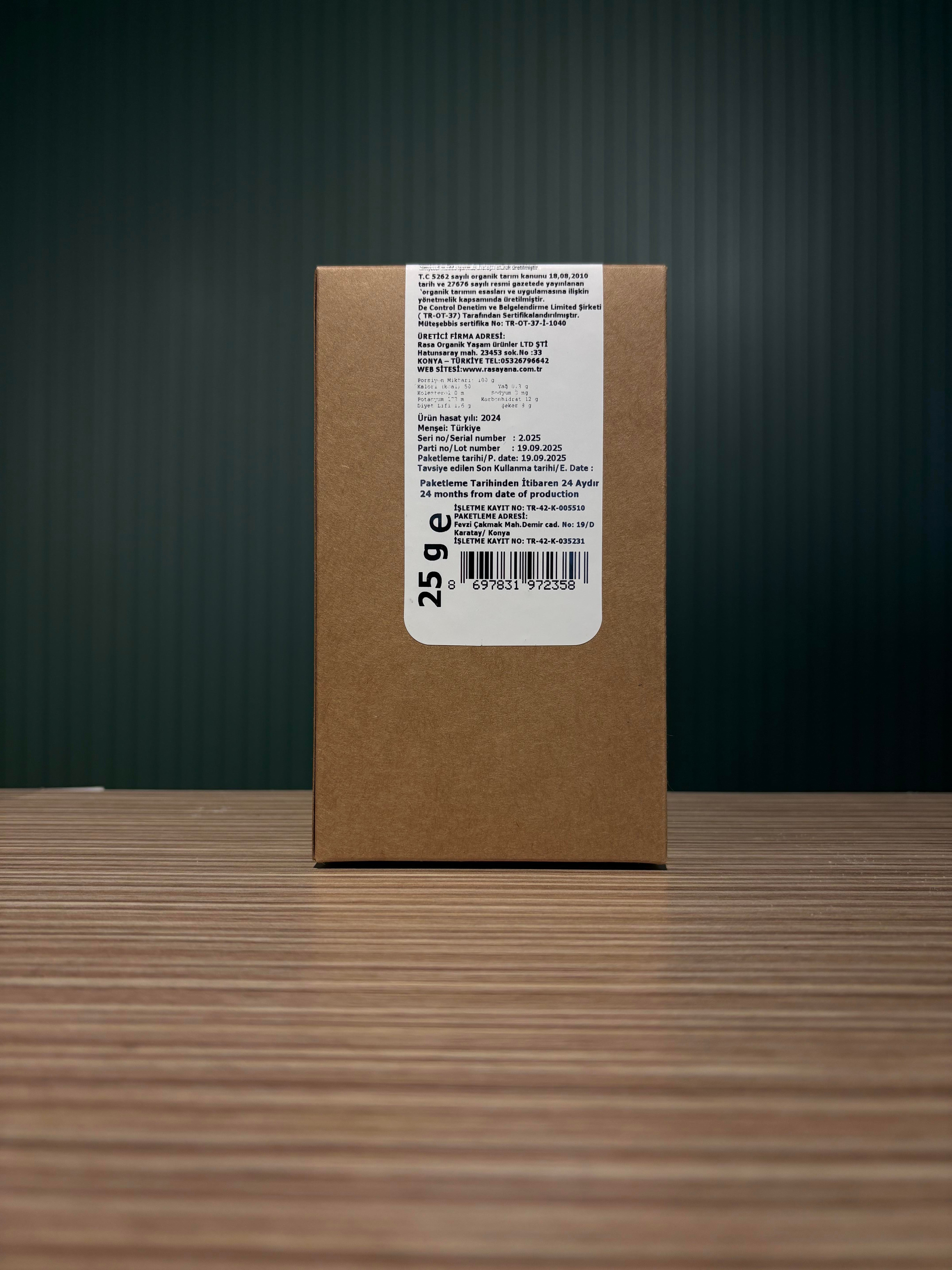 Organik Kiraz Sapı 25 g 