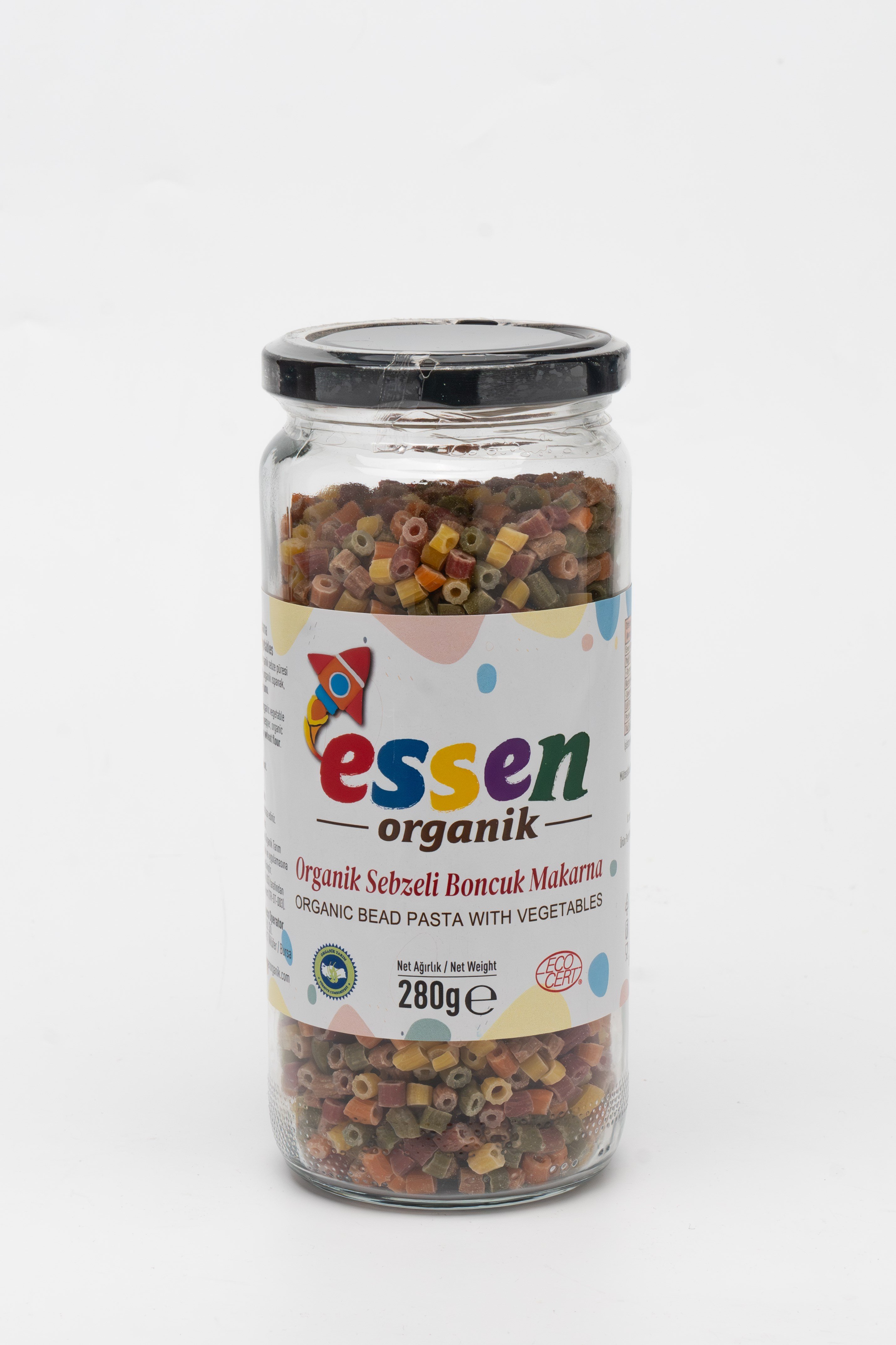 Organik Sebzeli Boncuk Makarna 280 g
