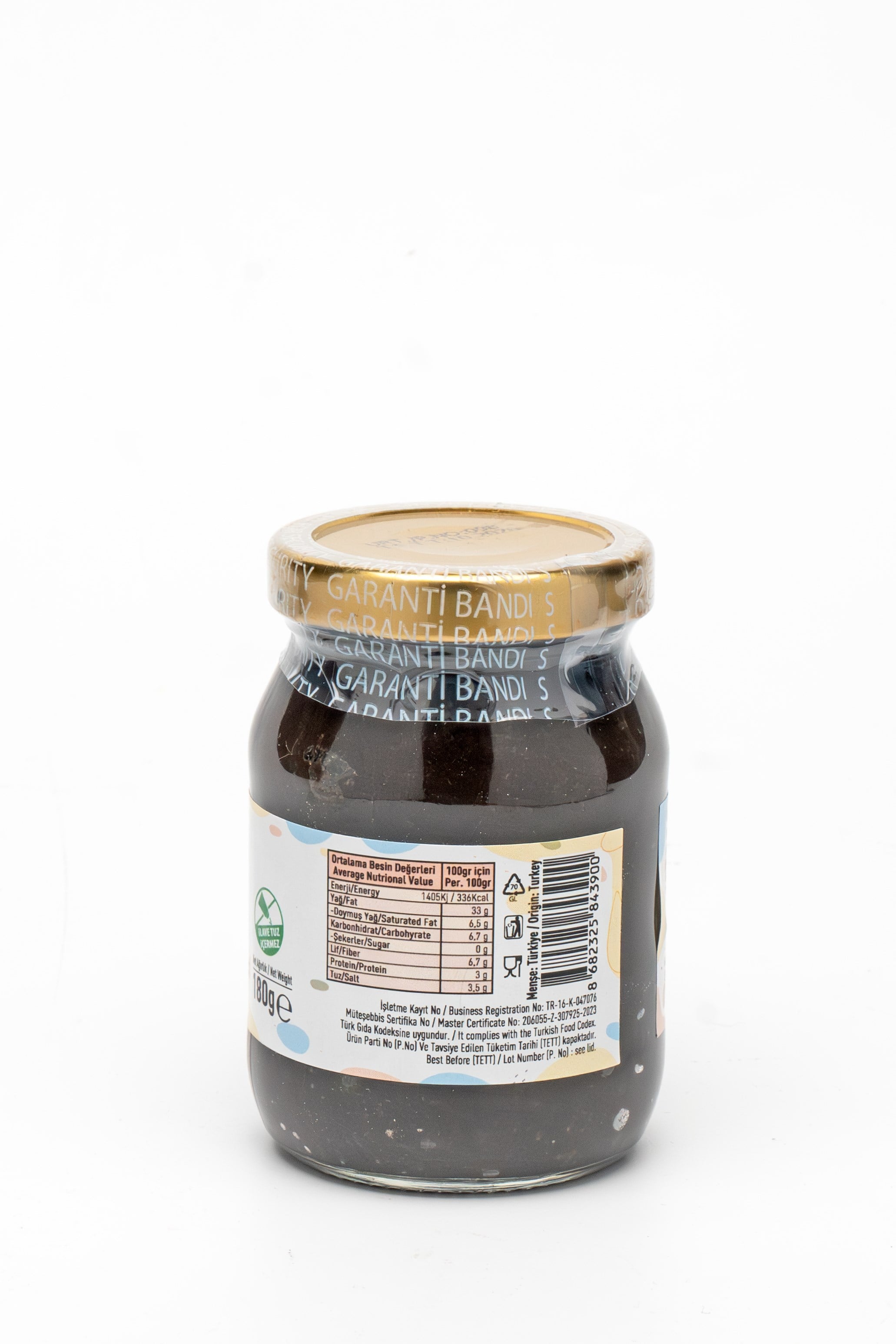 Organik Siyah Zeytin Ezmesi (İlave Tuzsuz) 180 g