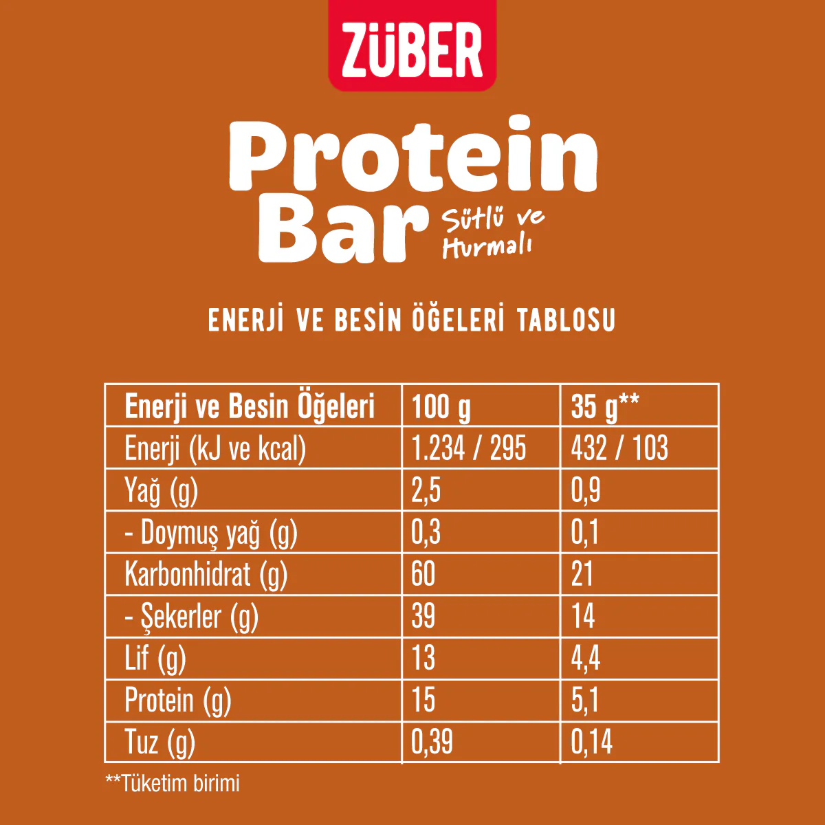 Sütlü - Hurmalı Protein Bar 35 g