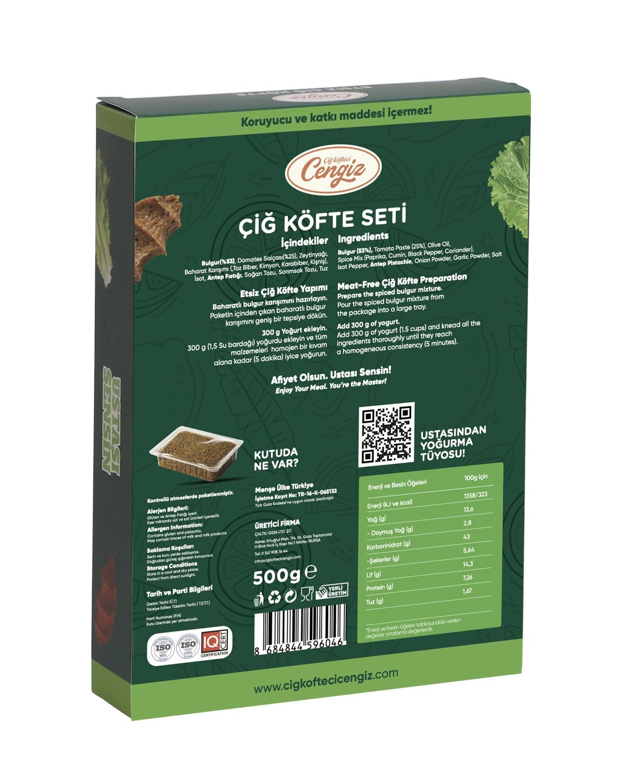 Ustası Sensin Çiğ Köfte Kiti 500 g