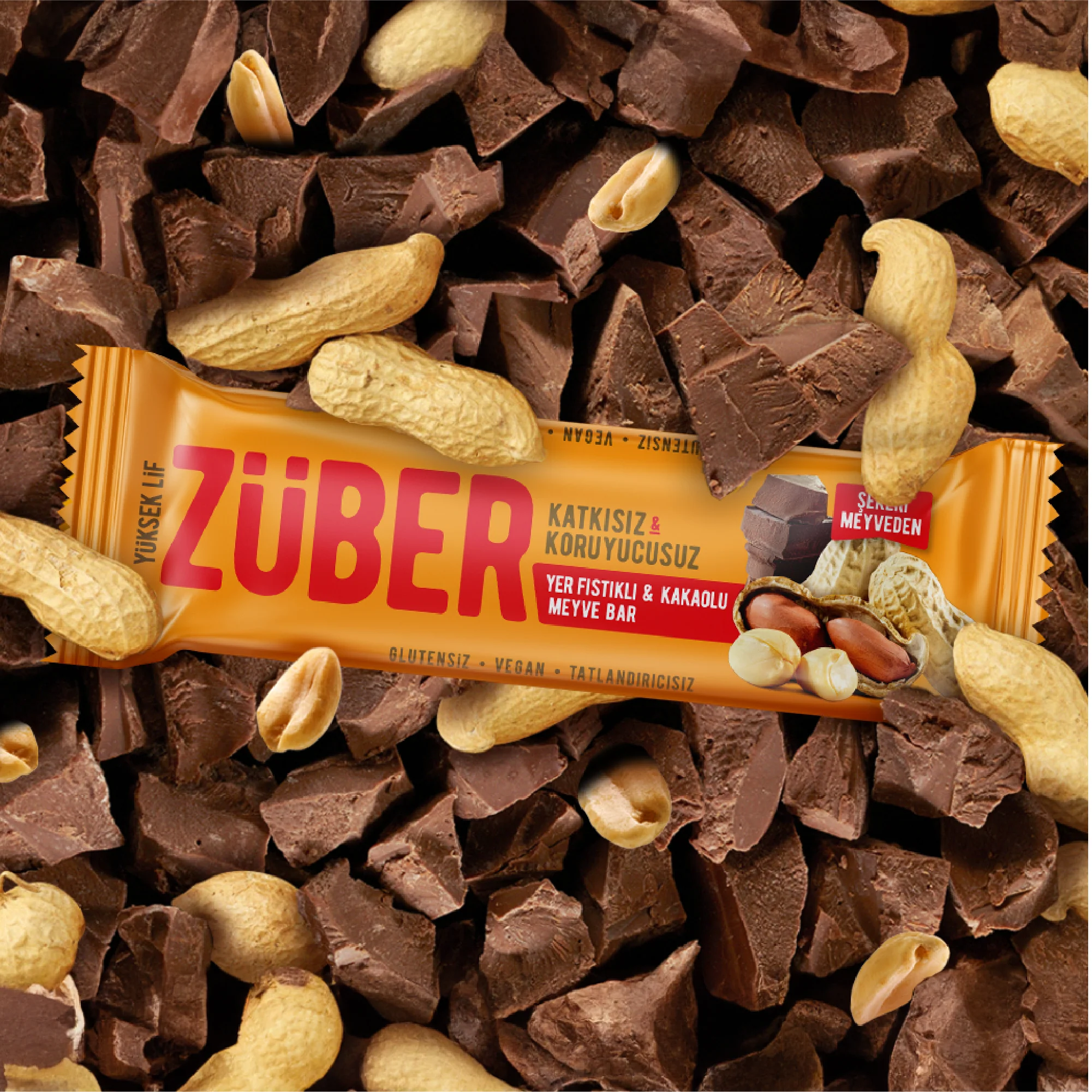 Yer Fıstıklı - Kakaolu Meyve Bar 40 g