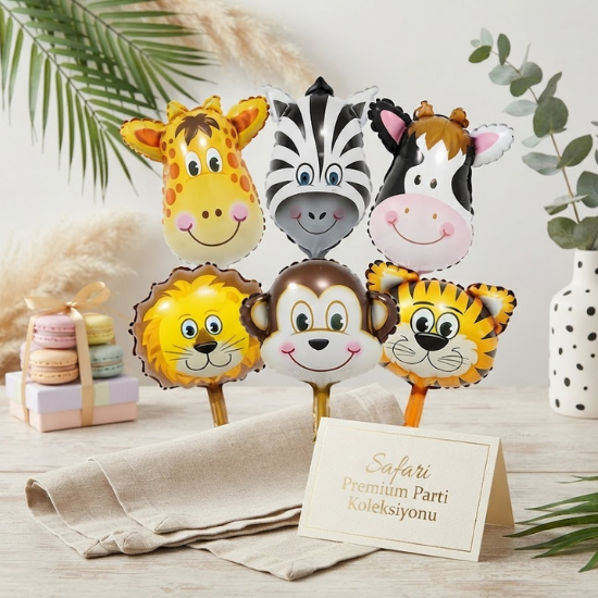 6 LI SAFARİ MİNİ BALON SET