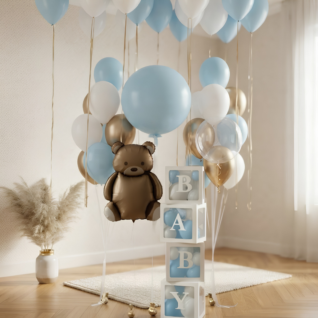 Baby Blue Ayıcık Balon Seti 
