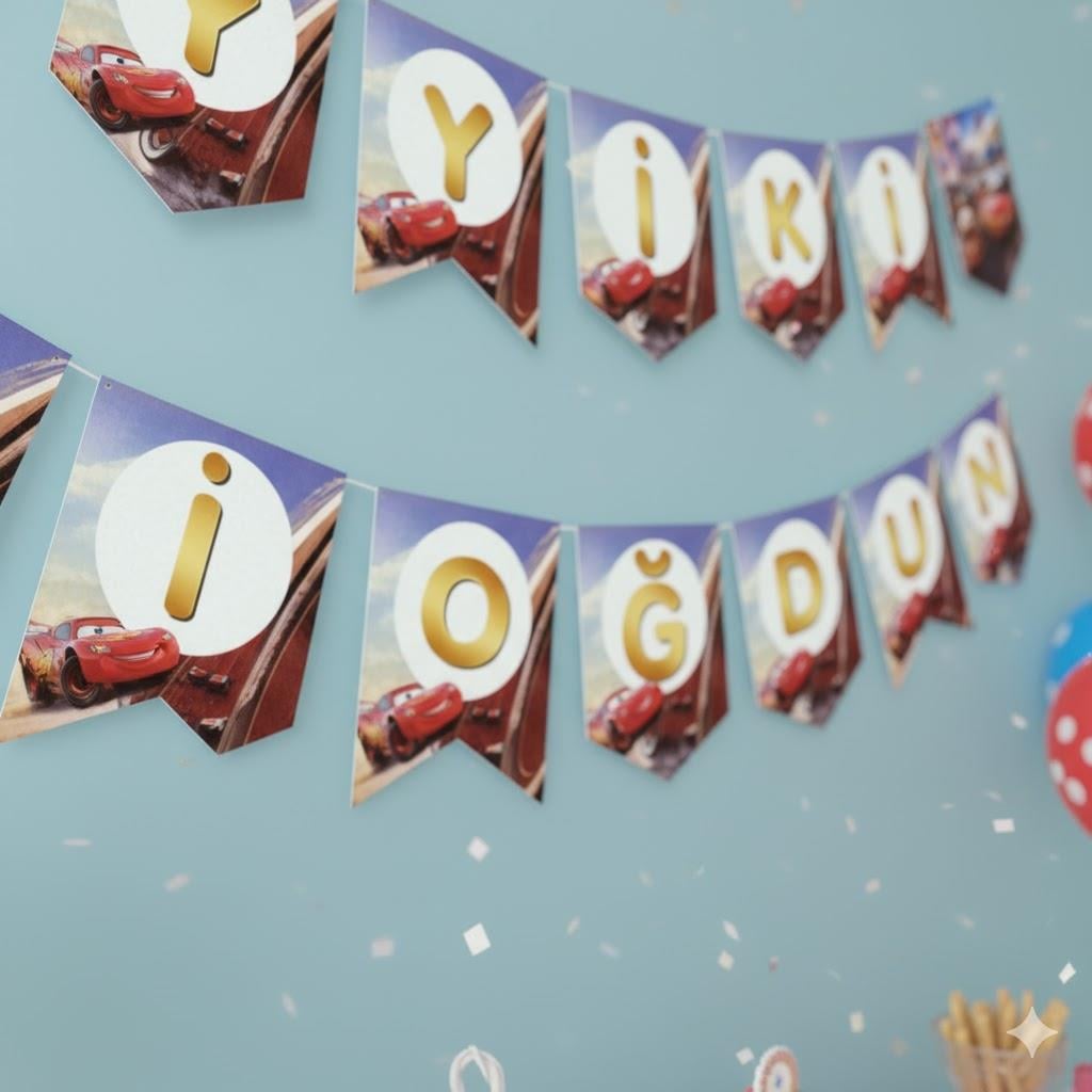 CARS İYİ Kİ DOĞDUN BANNER
