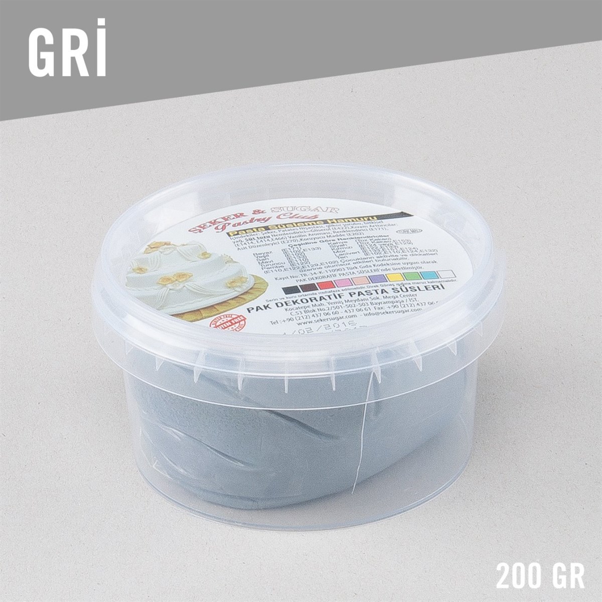 GRİ ŞEKER HAMURU (200 GR )