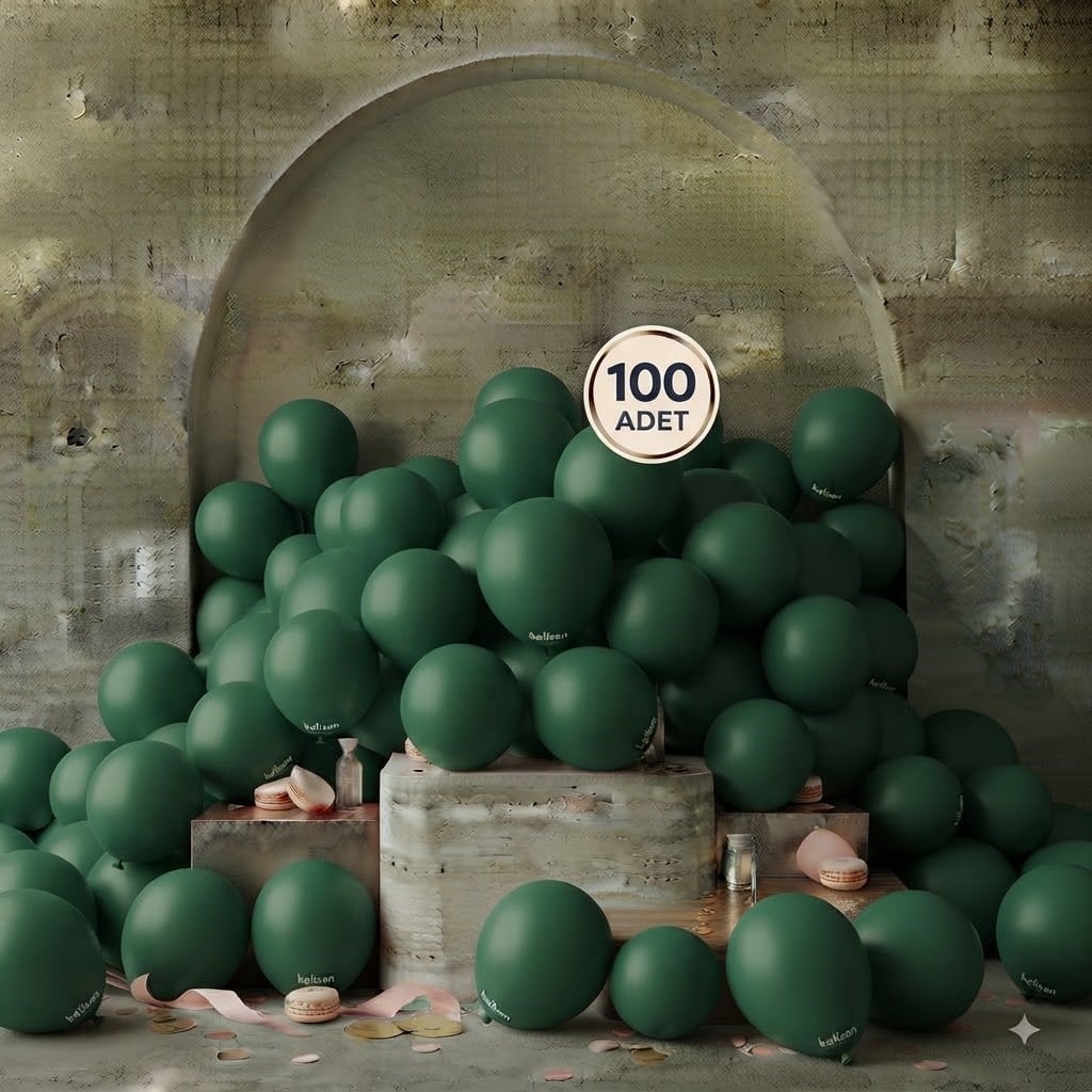Haki Yeşil Pastel Balon (100 adet)