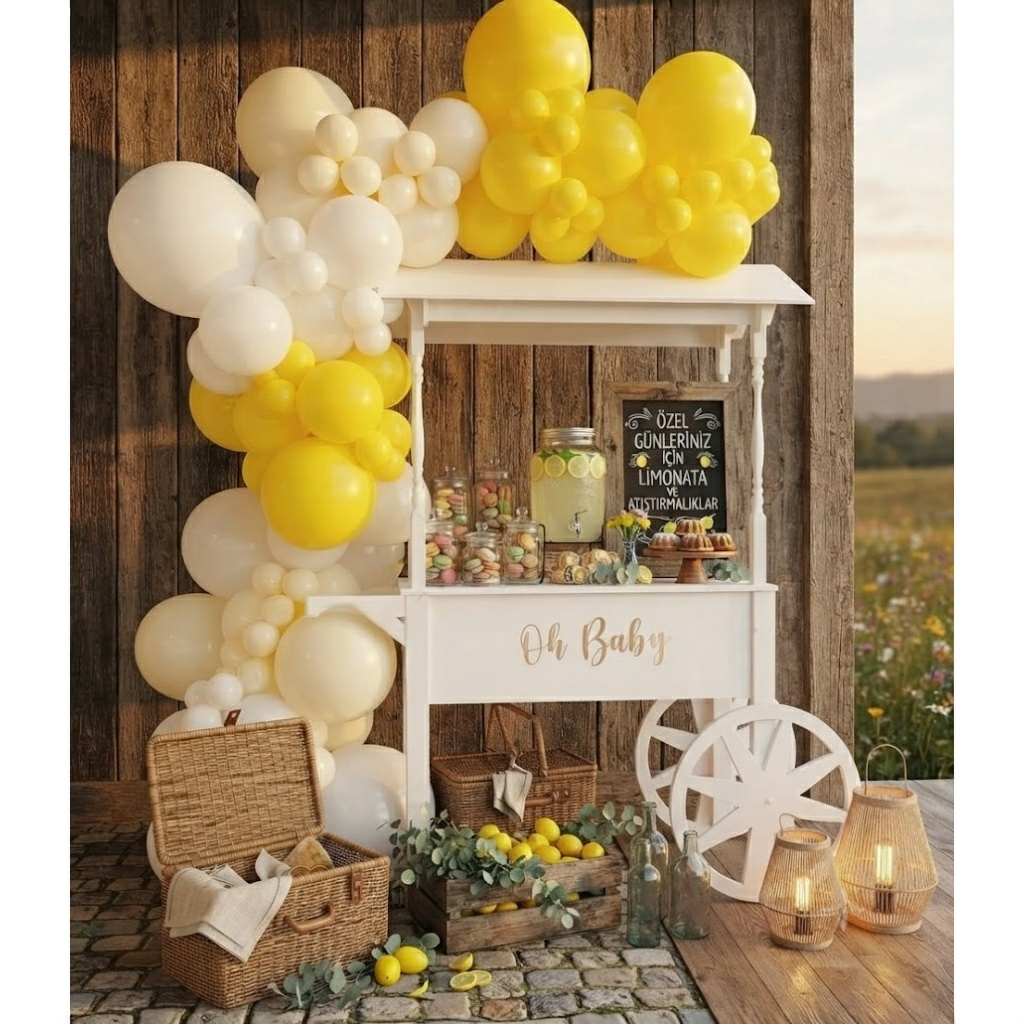 Limon Temalı Balon Zinciri