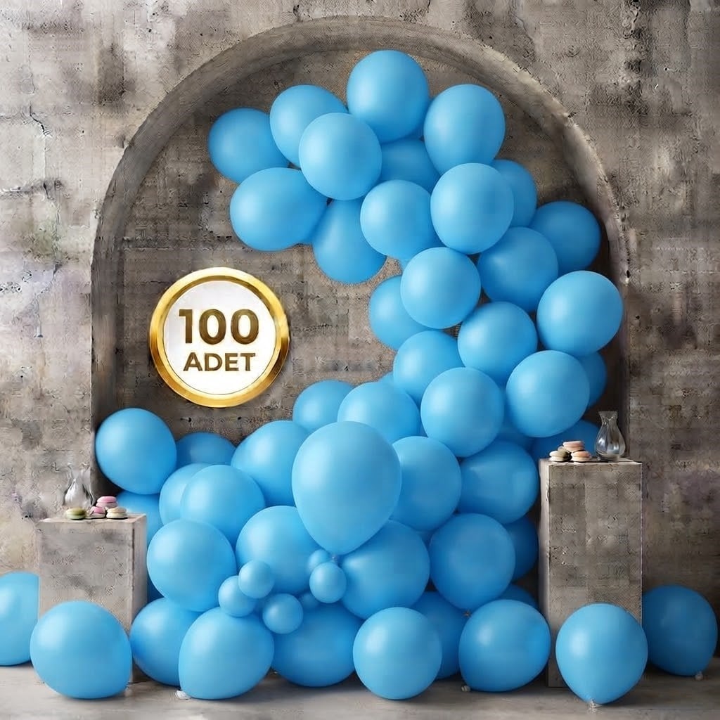Mavi Pastel Balon (100 adet)
