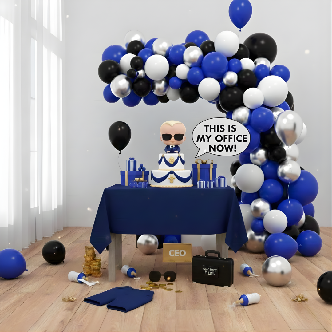 Patron Bebek Temalı Balon Zinciri