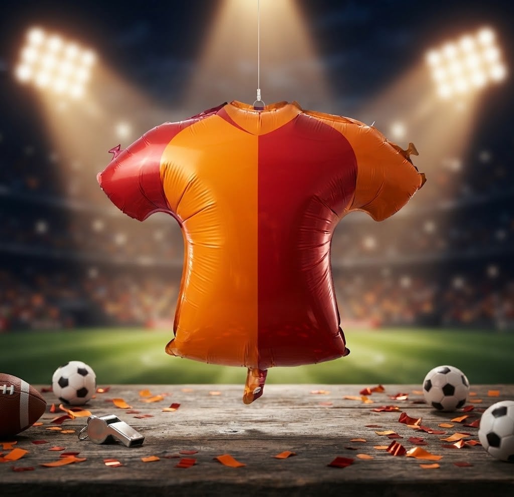 Sarı Kırmızı Forma Folyo Balon
