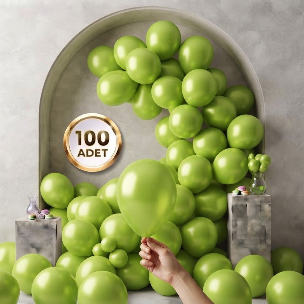 Yeşil Metalik Balon (100 adet)