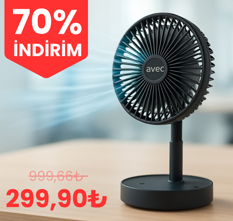 Minihome Şarjlı Katlanabilir Masa Üstü Fan