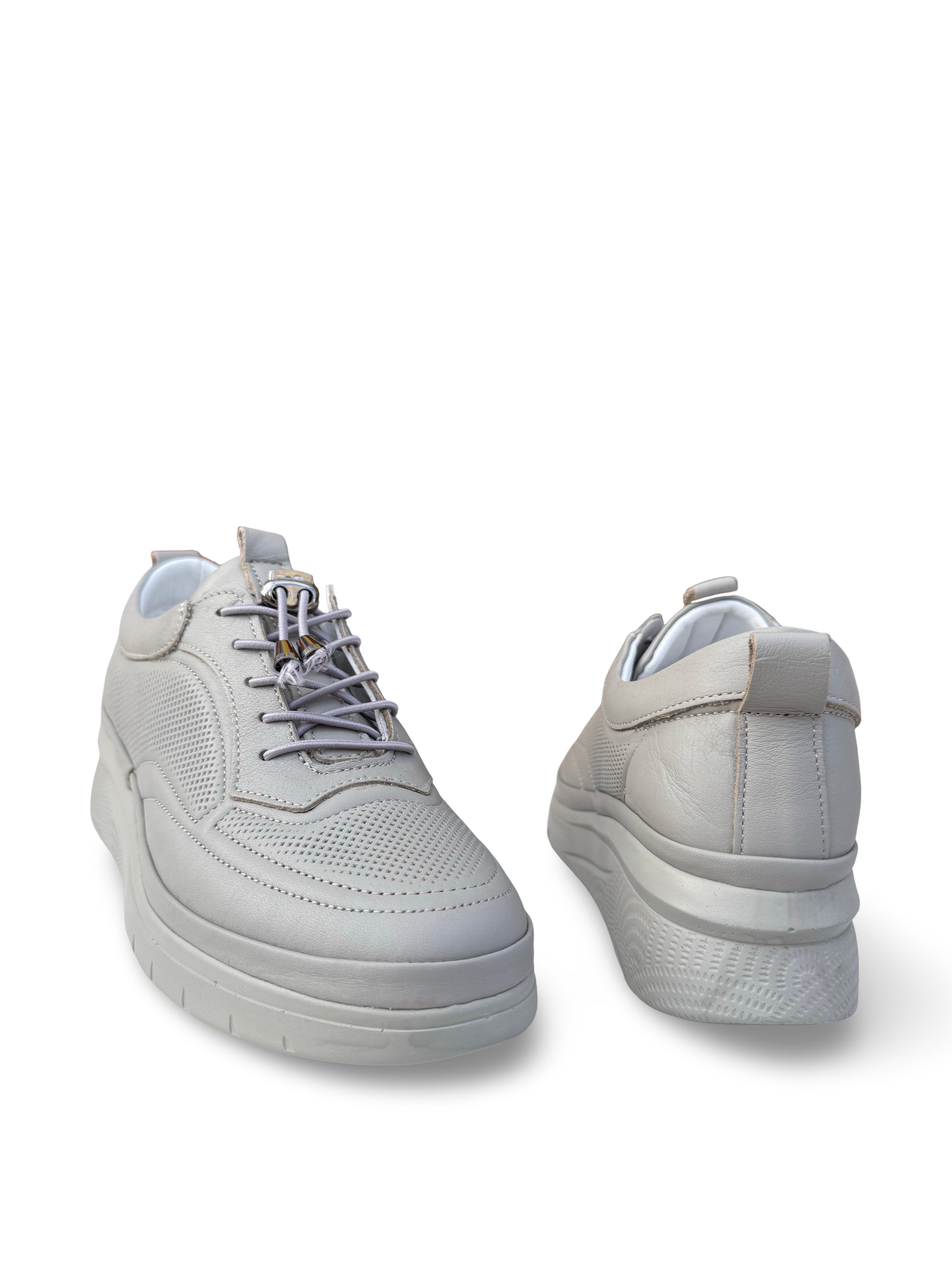 Bty227121 Hakiki Deri Kadın Comfort Taban Ayakkabı Taş