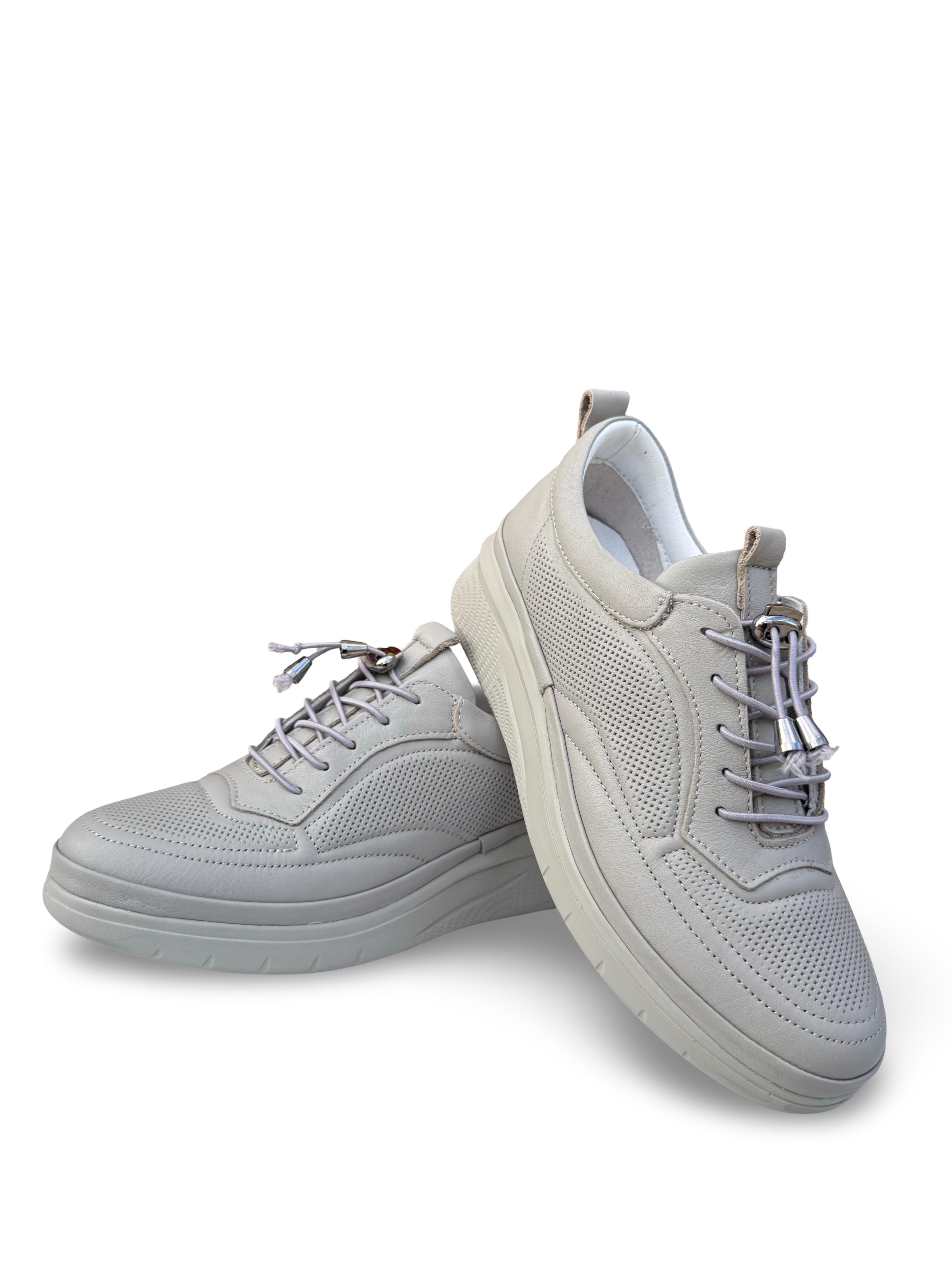 Bty227121 Hakiki Deri Kadın Comfort Taban Ayakkabı Taş