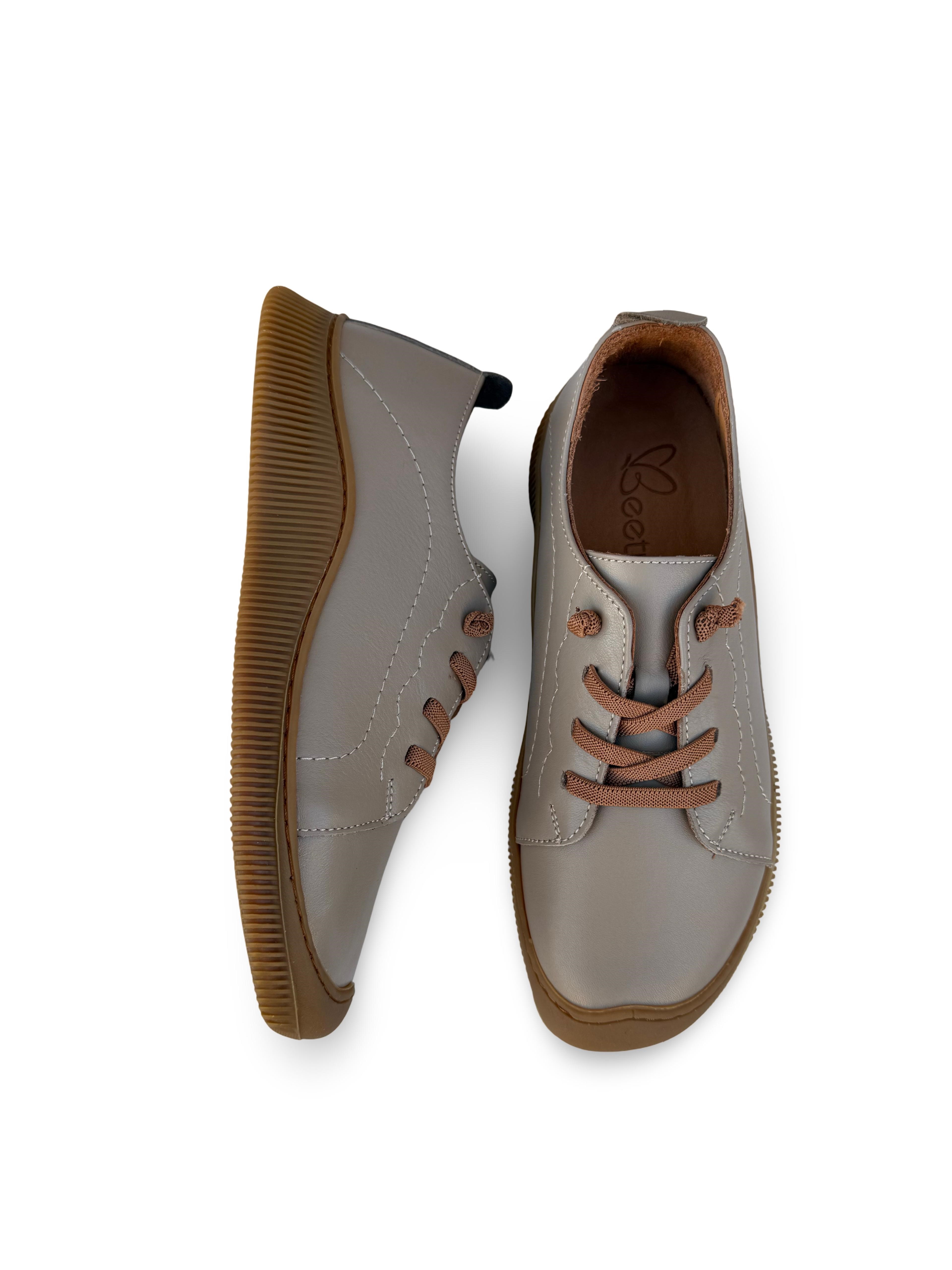 Bty260701 Hakiki Deri Kadın Casual Ayakkabı Silver