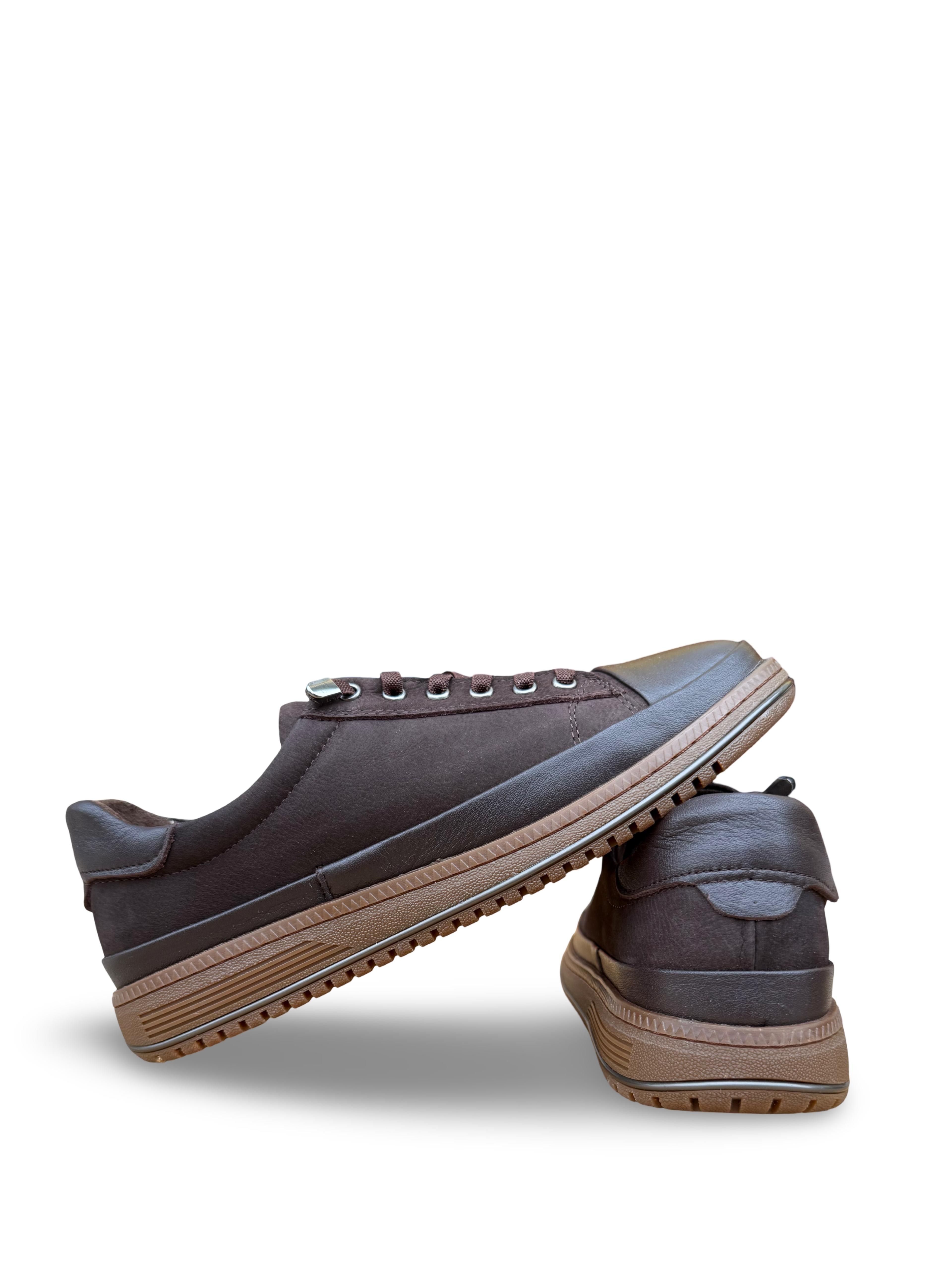 Bty273C121 Hakiki Deri Comfort Taban Kadın Casual Ayakkabı Kahve