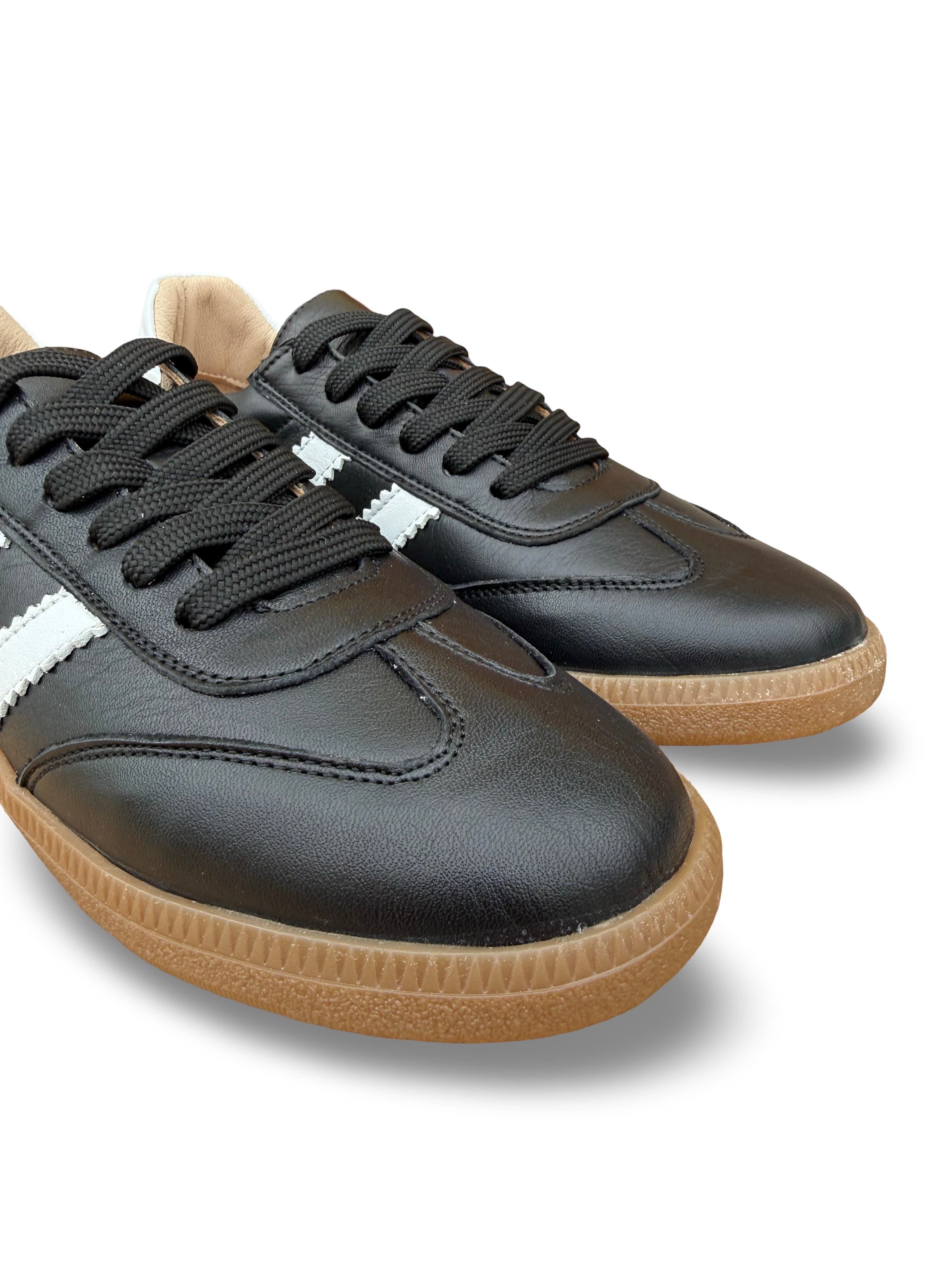 Bul 261506 Hakiki Deri Unısex Sneaker Spor Siyah