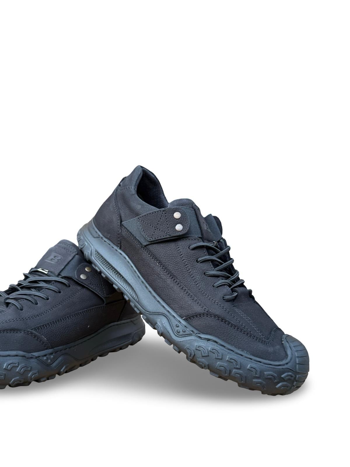 Bul270045 Hakiki Deri Comfort Taban Casual Ayakkabı Siyah Nubuk