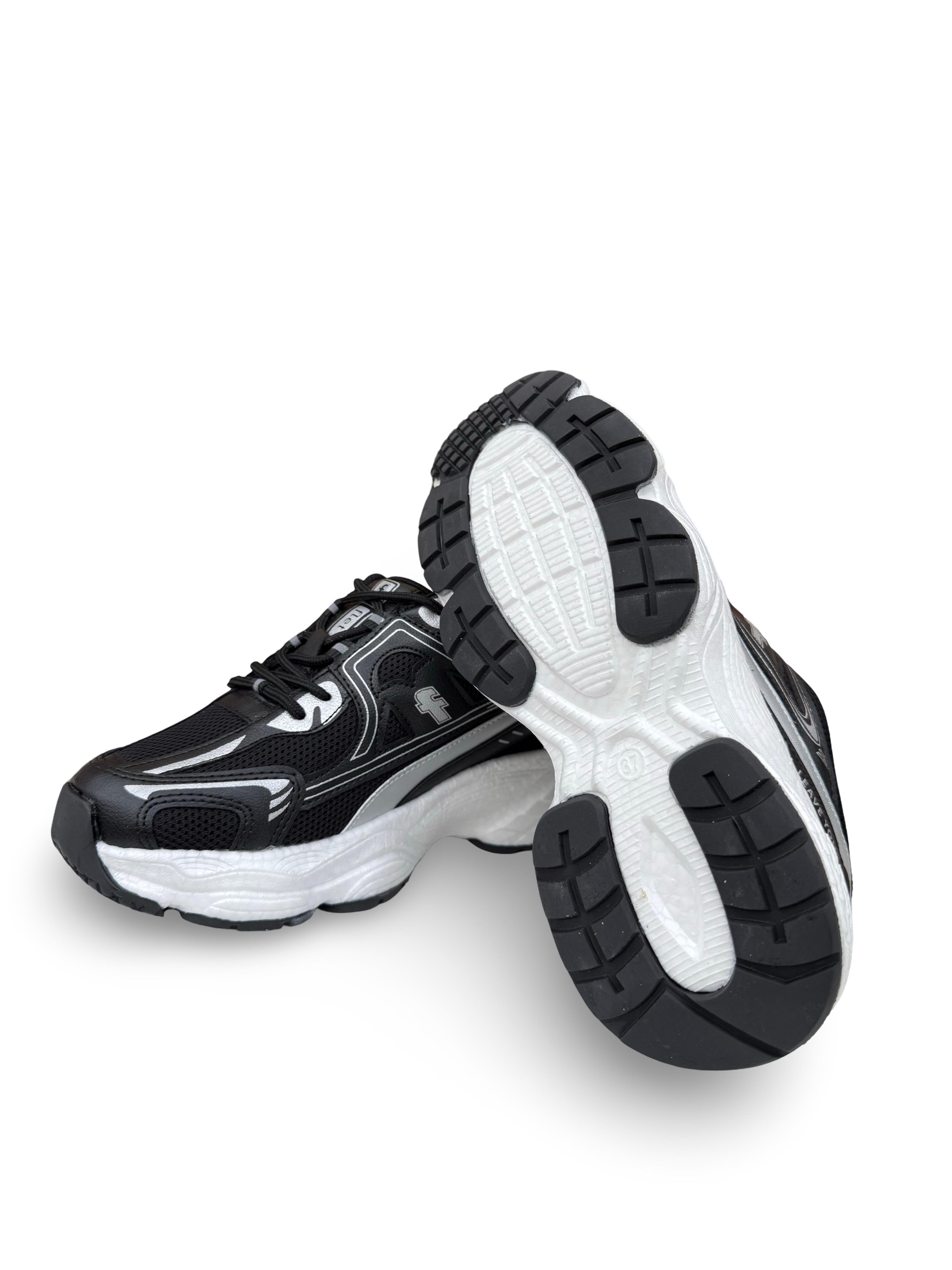 Conpax 329 Unisex Spor Ayakkabı Siyah Beyaz