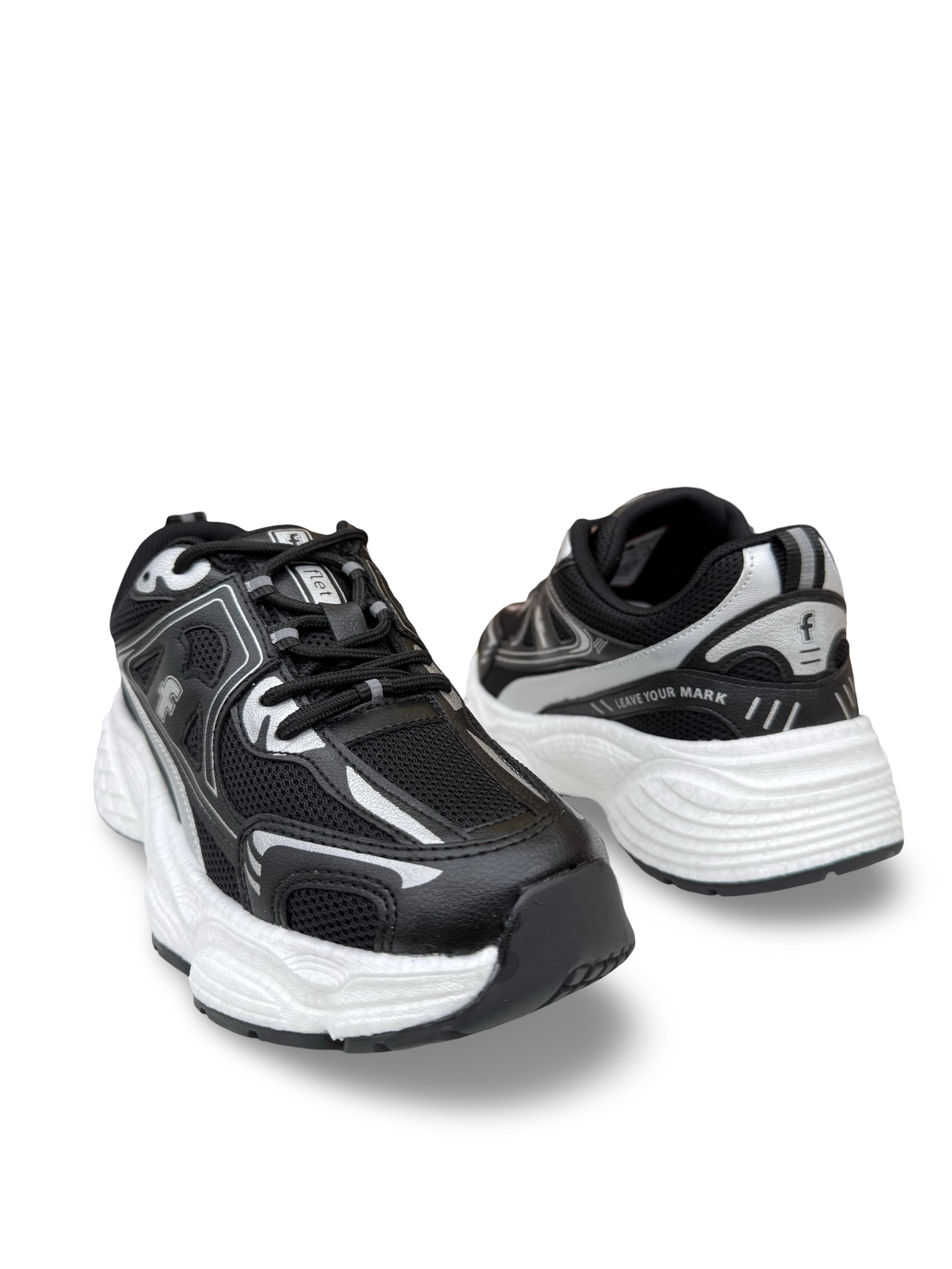 Conpax 329 Unisex Spor Ayakkabı Siyah Beyaz