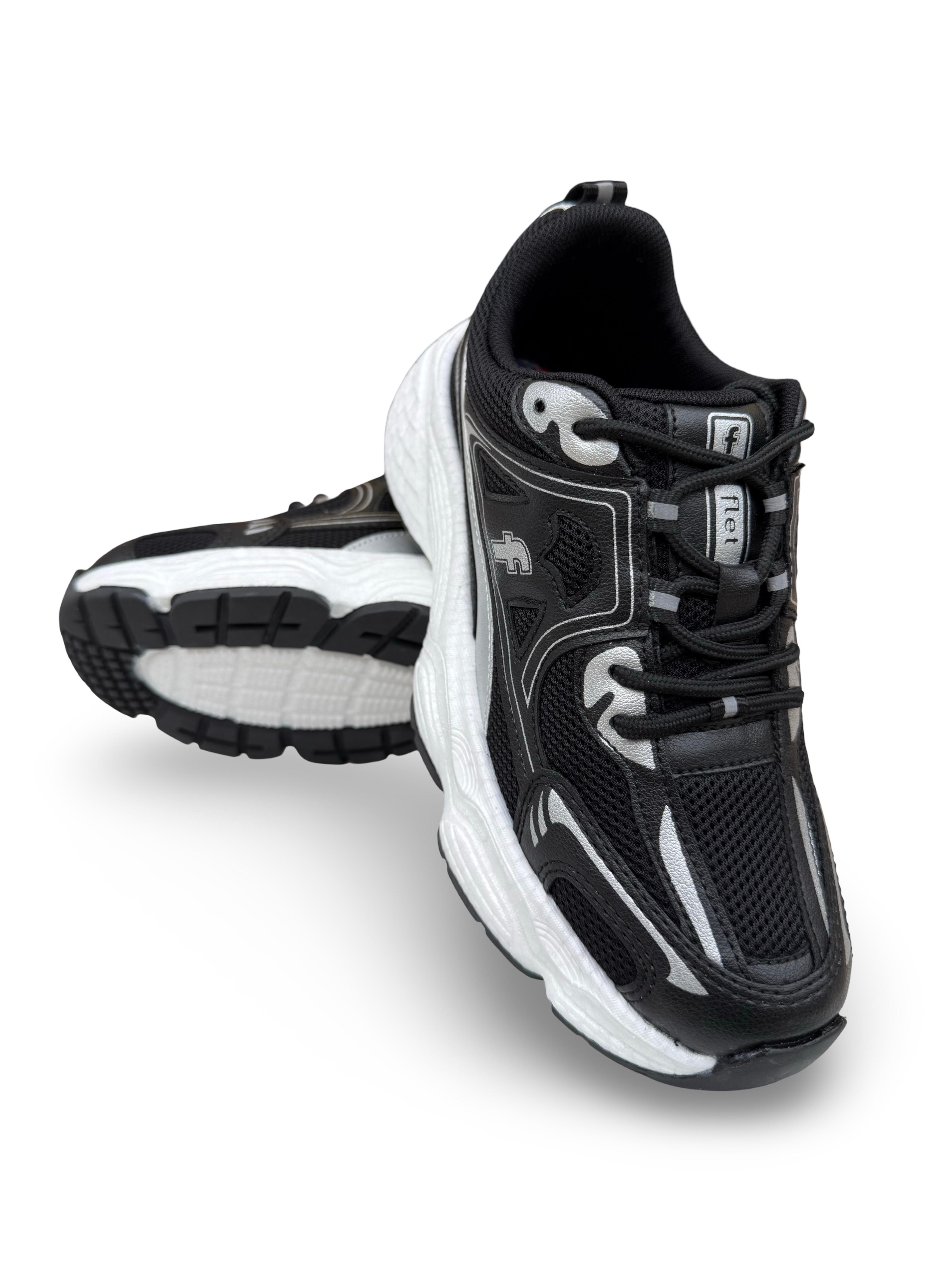 Conpax 329 Unisex Spor Ayakkabı Siyah Beyaz
