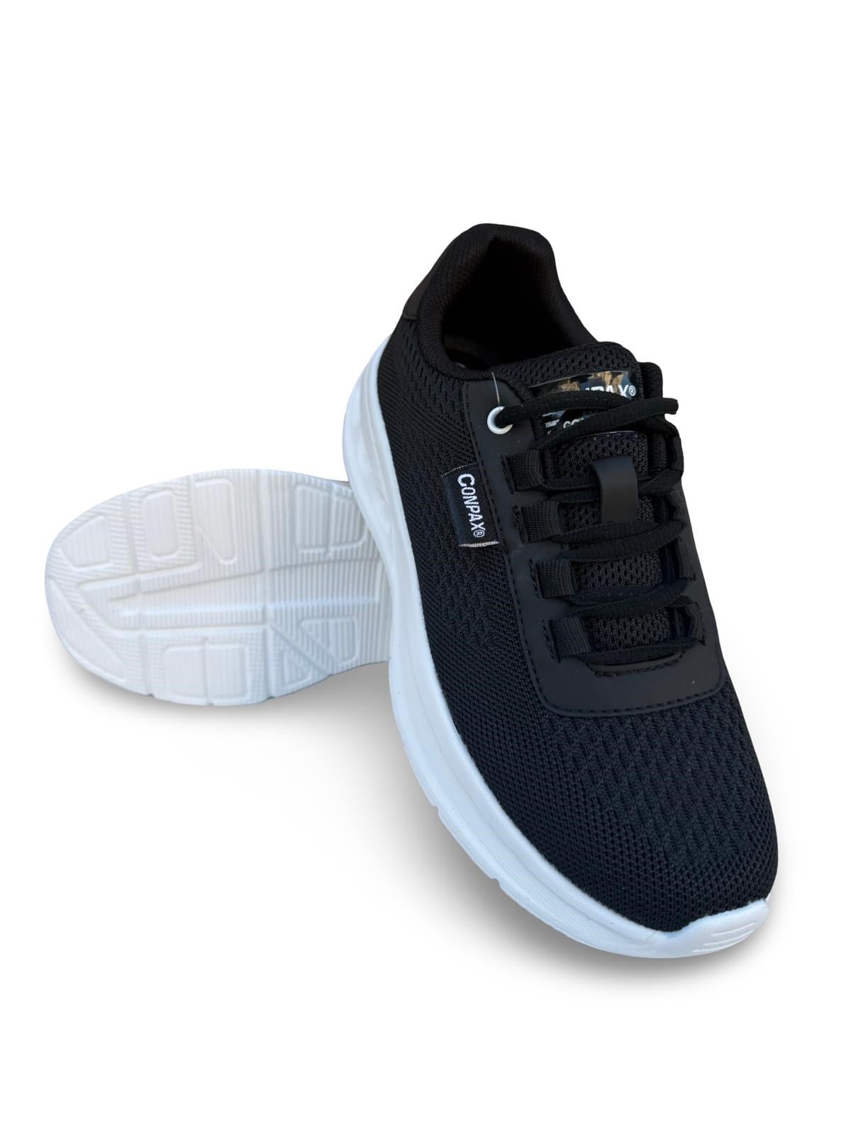 Conpax 9124 Unisex Spor Ayakkabı Siyah Beyaz