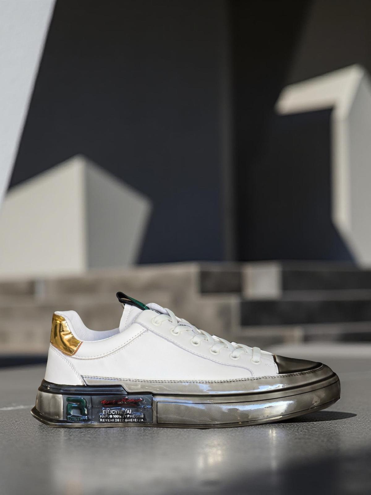 Guja 24K510-2 Hakiki Deri Erkek Casul Sneaker Beyaz