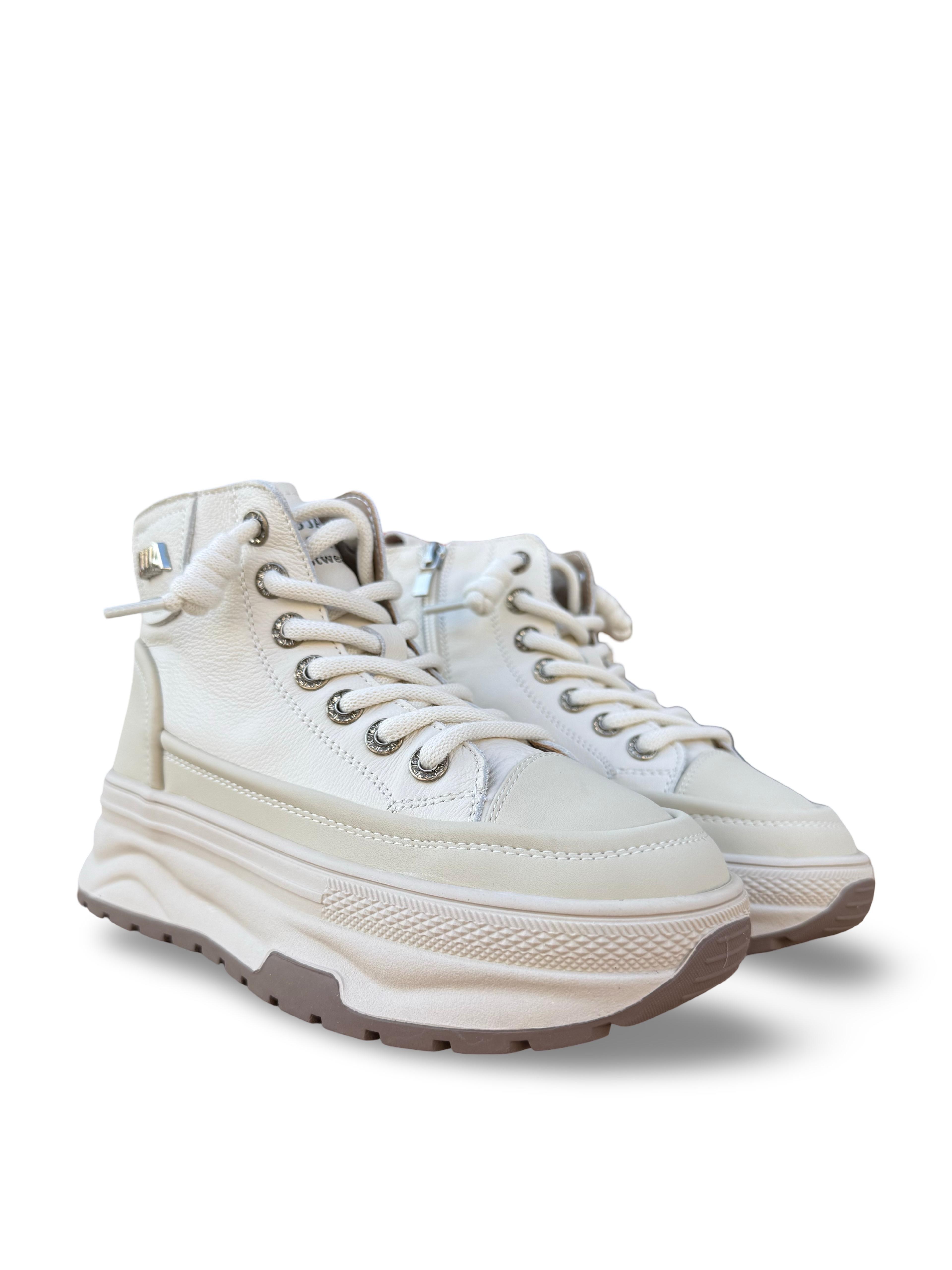 Guja 26K336-1 Hakiki Deri  Kadın Sneaker Bot Bej