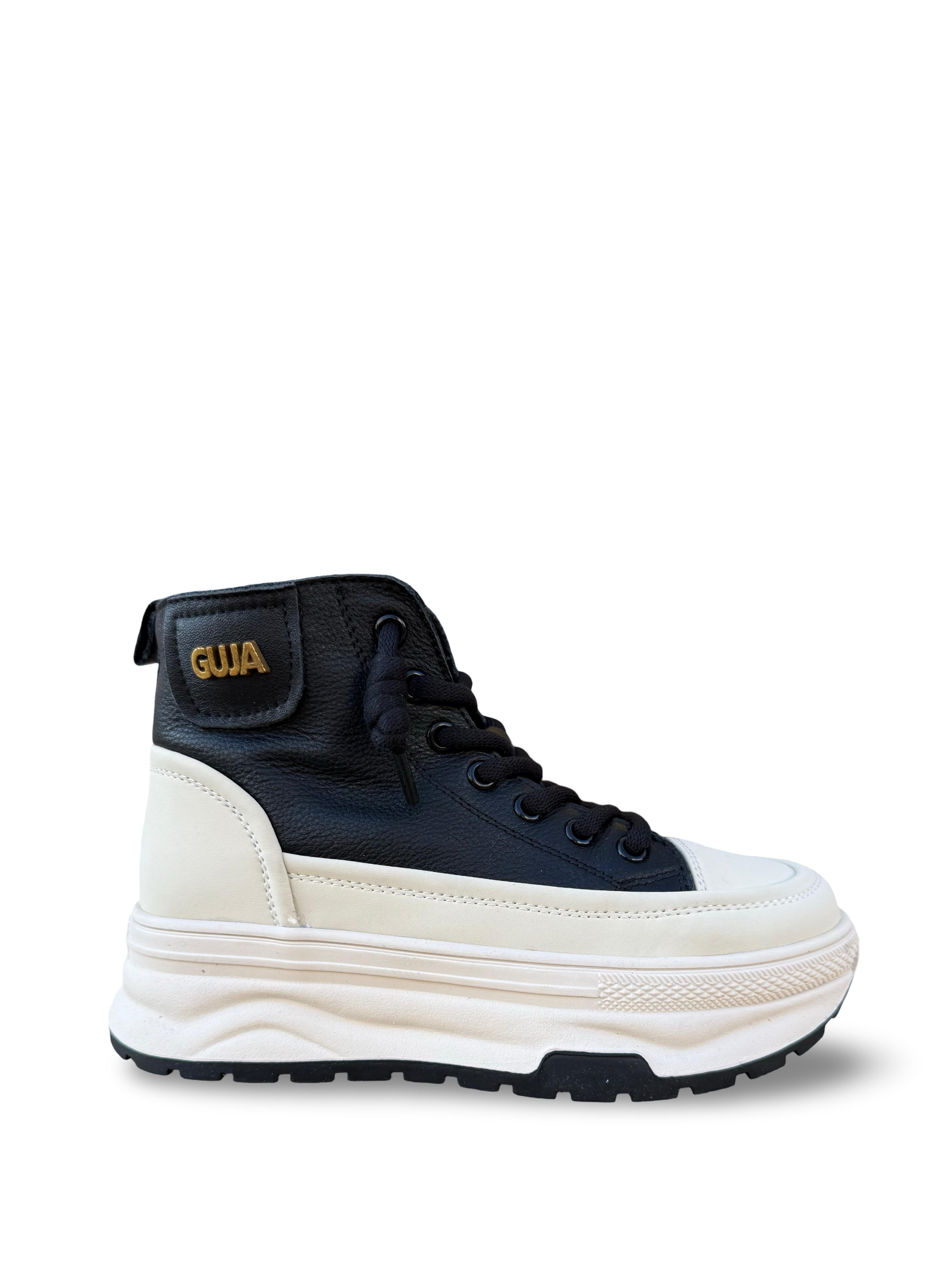 Guja 26K336-1 Hakiki Deri  Kadın Sneaker Bot Siyah