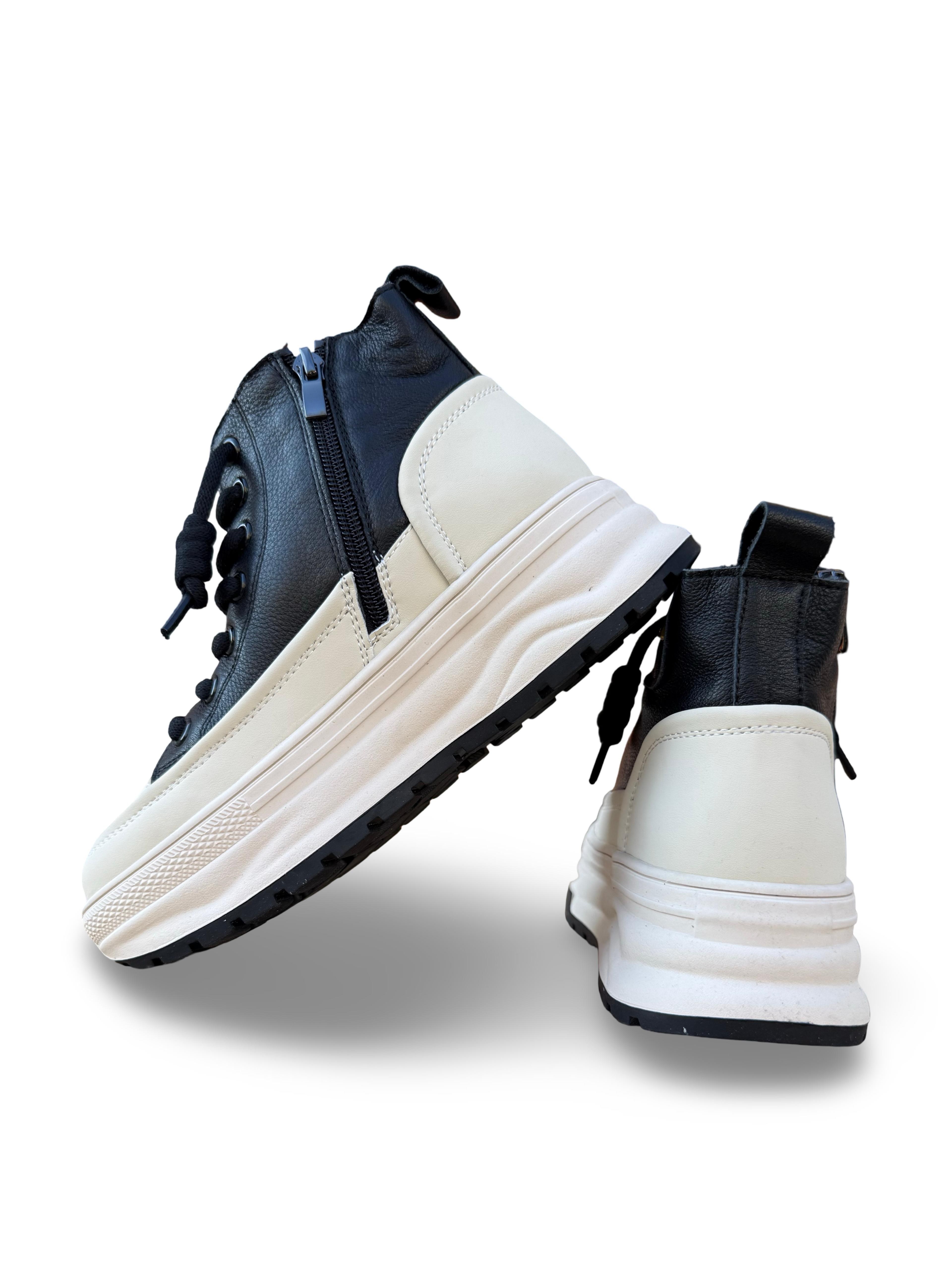 Guja 26K336-1 Hakiki Deri  Kadın Sneaker Bot Siyah
