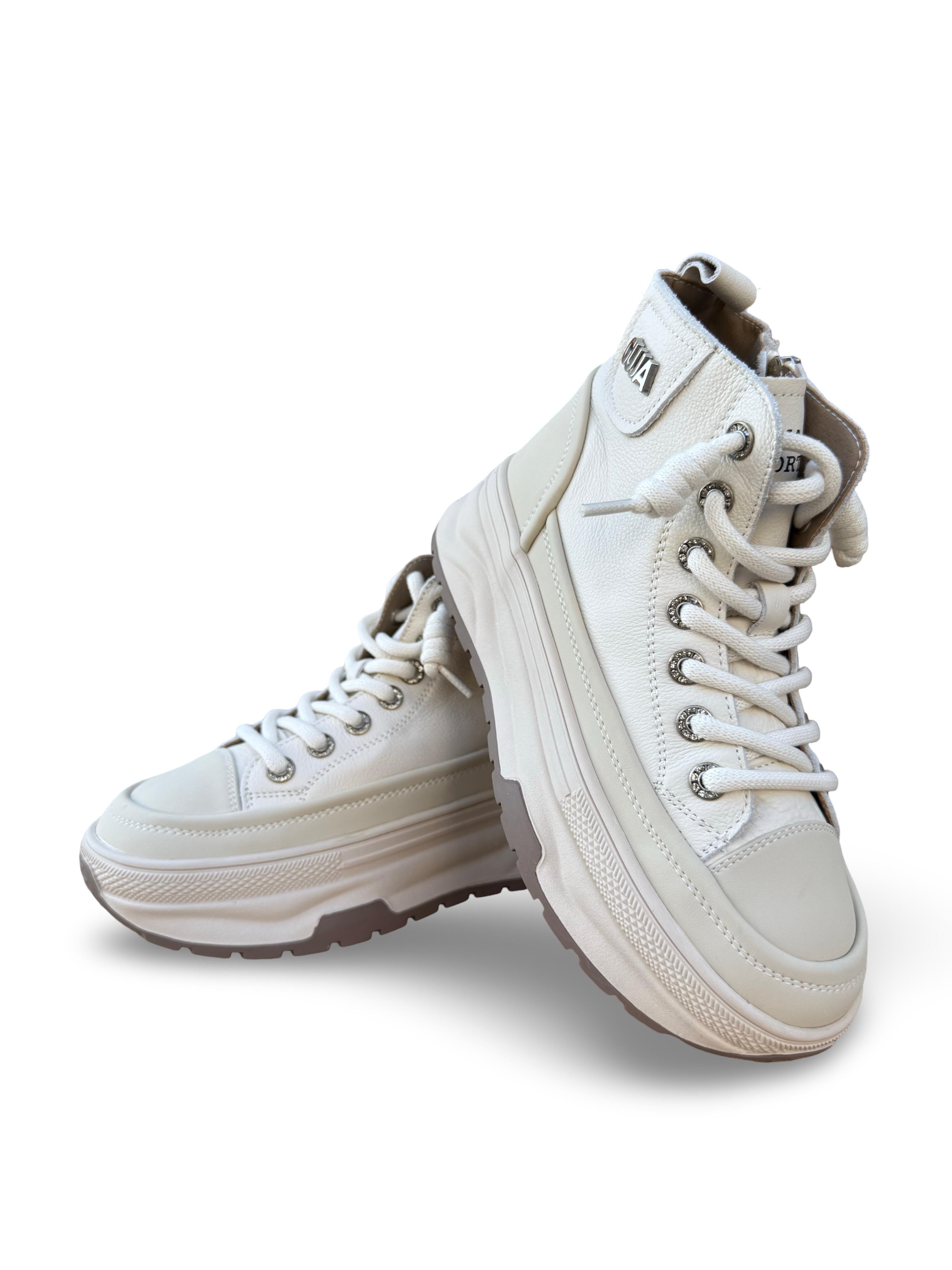 Guja 26K336-1 Hakiki Deri  Kadın Sneaker Bot Bej
