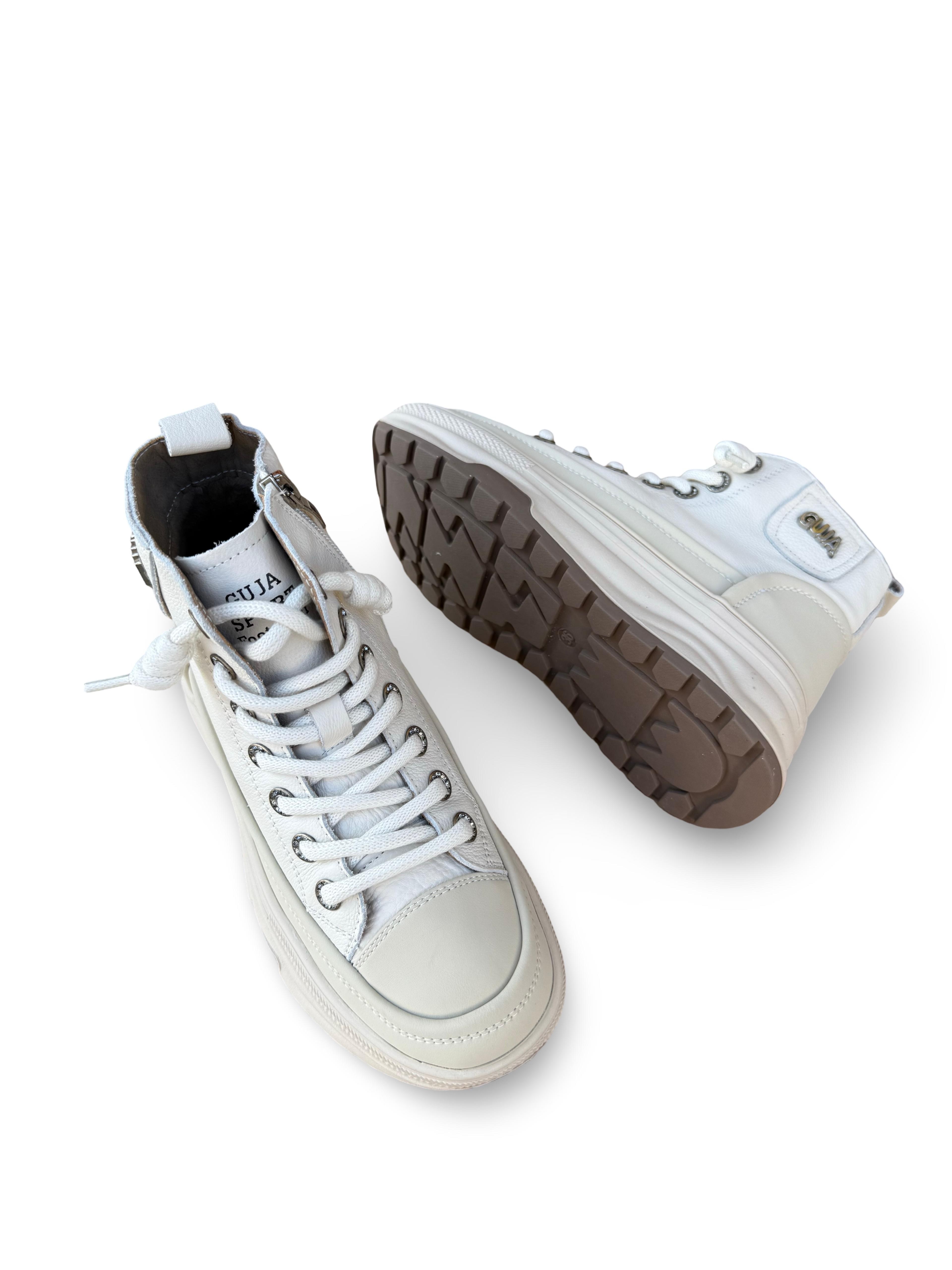 Guja 26K336-1 Hakiki Deri  Kadın Sneaker Bot Bej